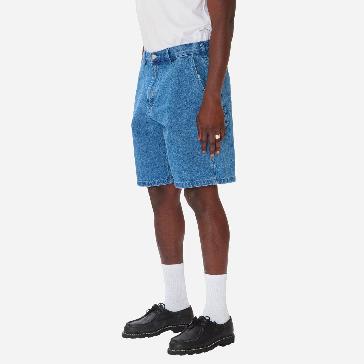 OBEY - BIGWIG BAGGY DENIM SHORT - Light Indigo