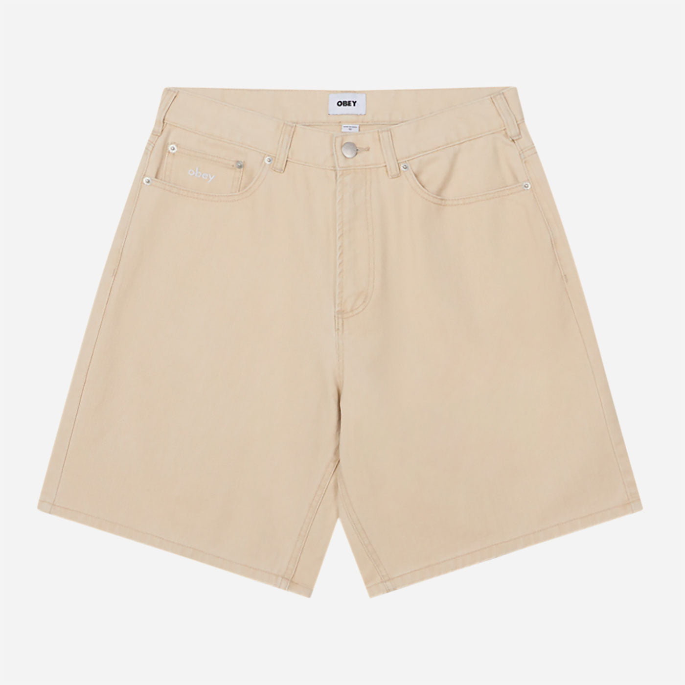 OBEY - BIGWIG BAGGY DENIM SHORT - PELICAN FADED WASH