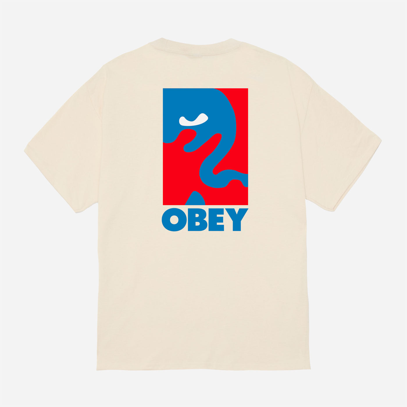 OBEY - OBEY CROPPED ICON TEE - CREAM