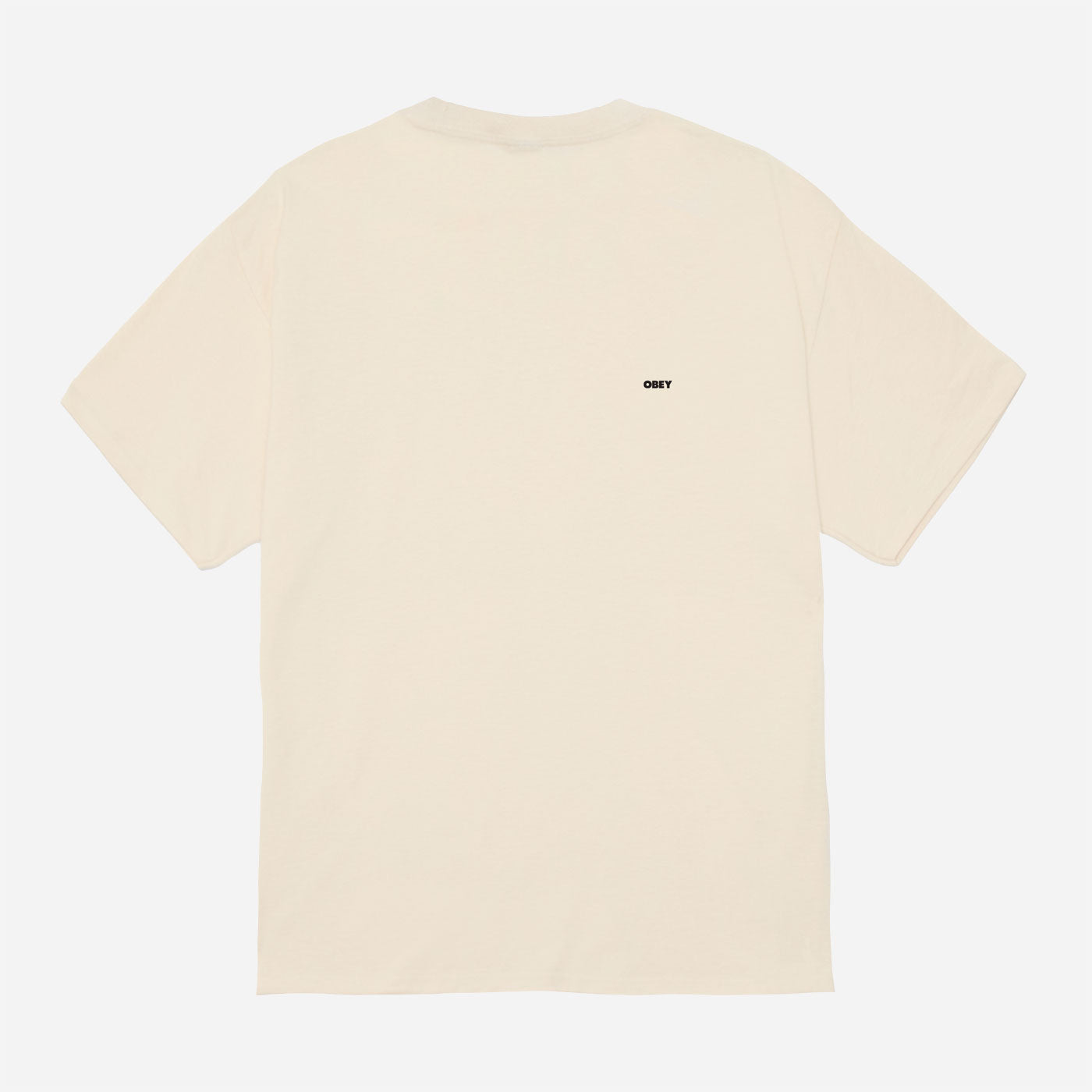 OBEY - OBEY CROPPED ICON TEE - CREAM
