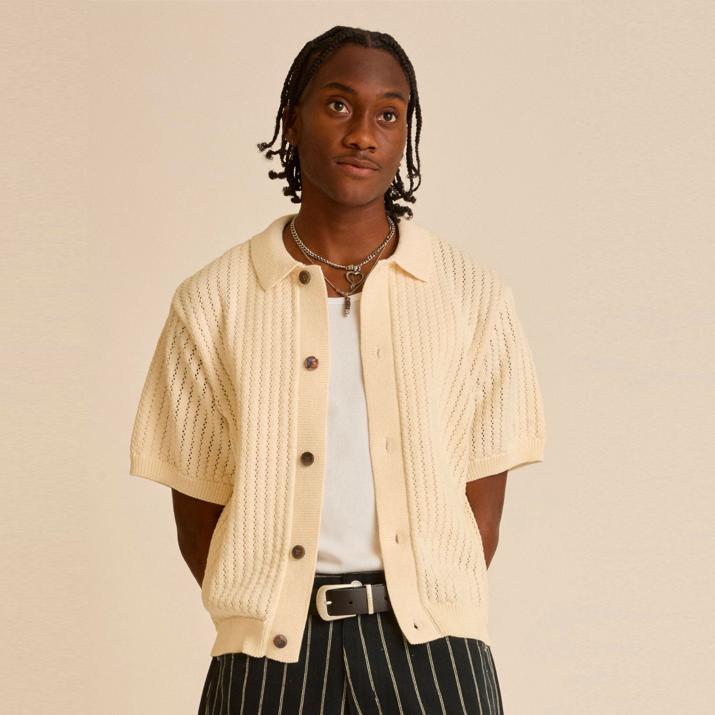 OBEY - DEZ SWEATER SHIRT - UNBLEACHED