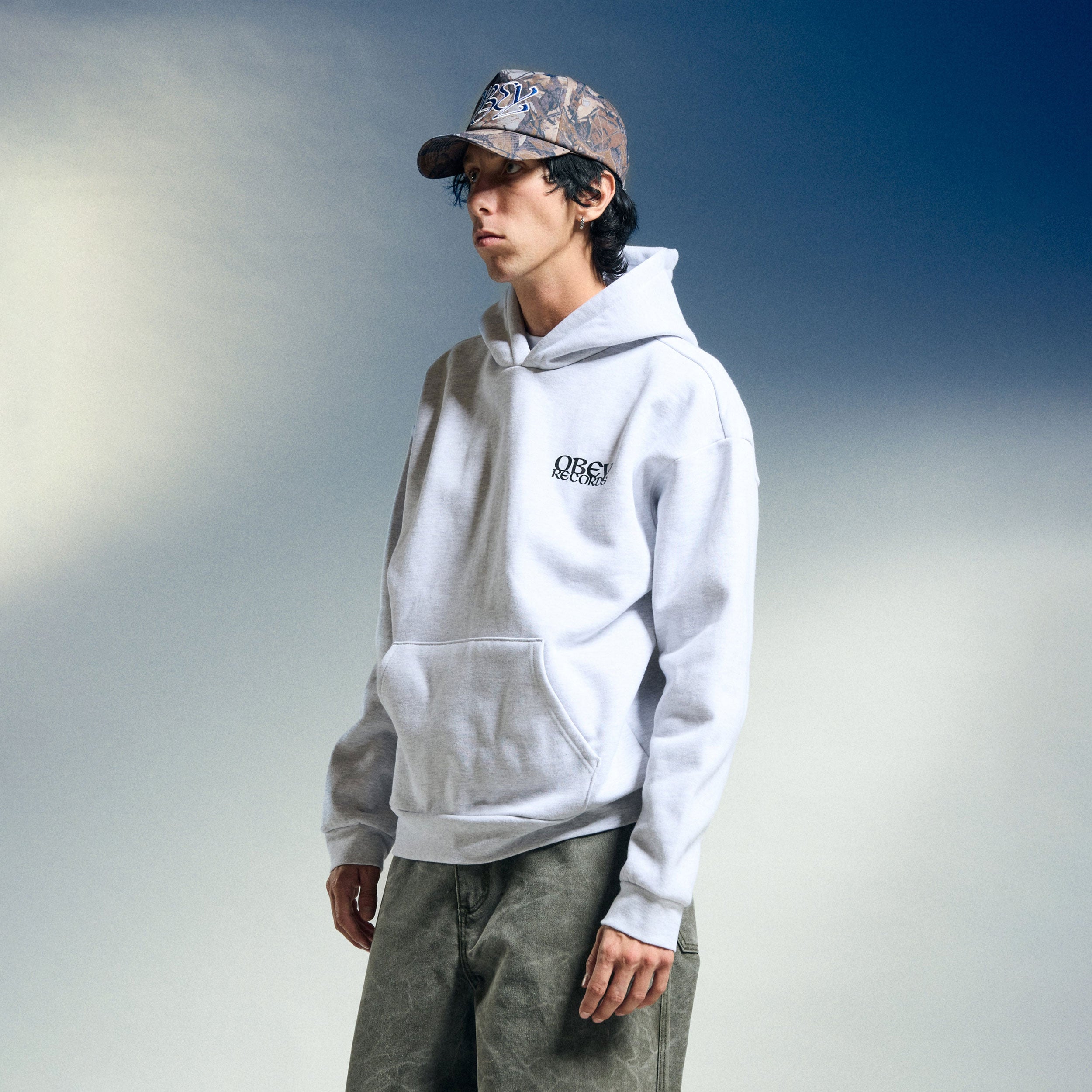 Obey - Disorder Extra Heavy Hood - Ash Grey