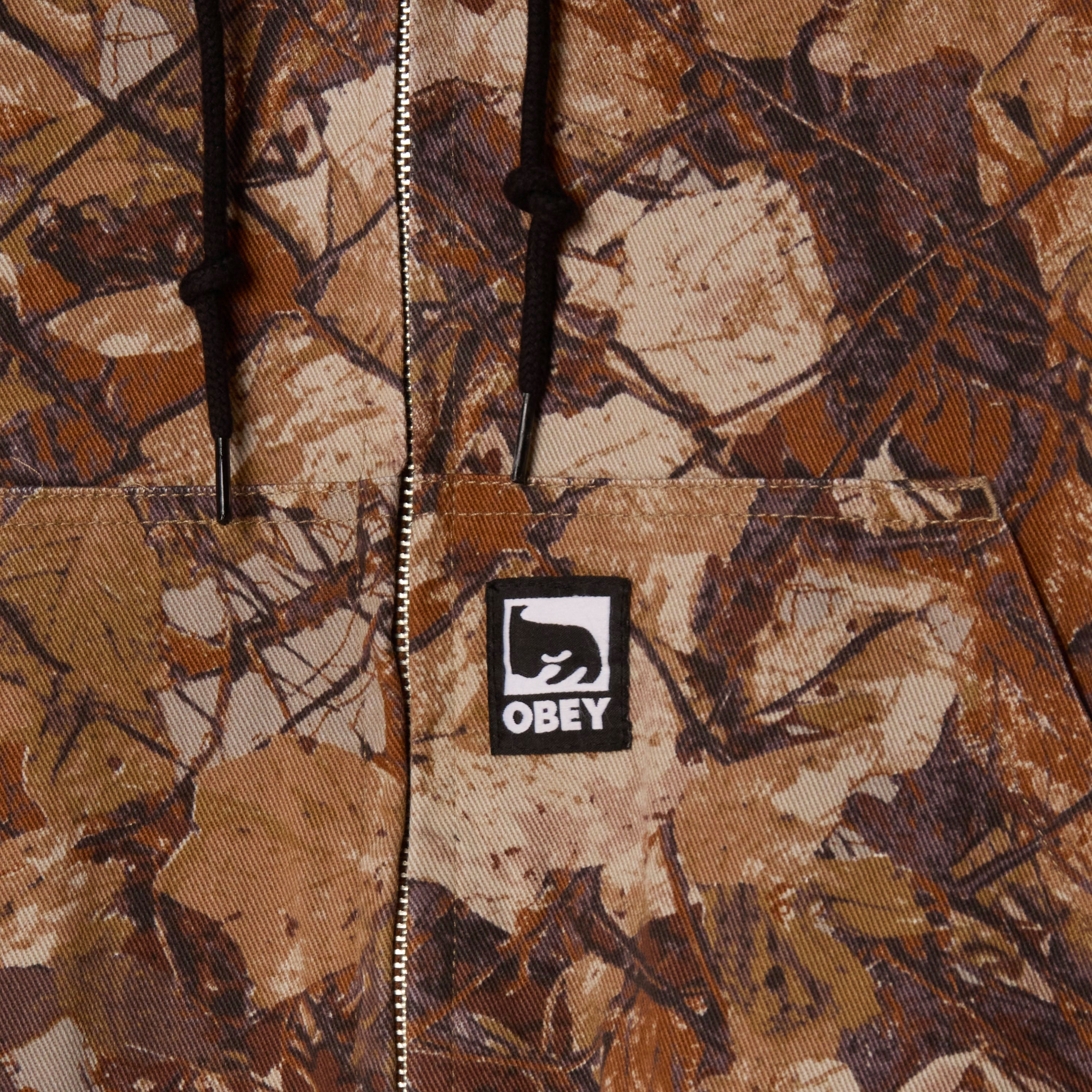 Obey - Glen Zip Up Jacket - Fence Camo Multi
