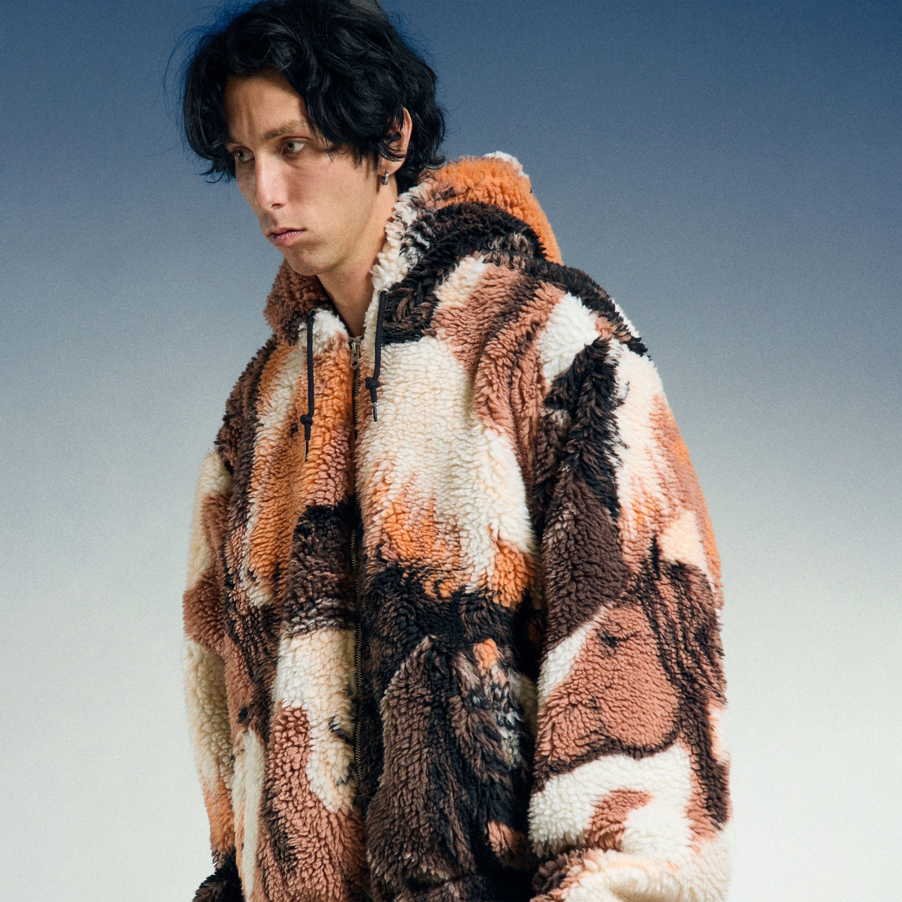 Obey - Horses Sherpa Jacket - Brown Multi