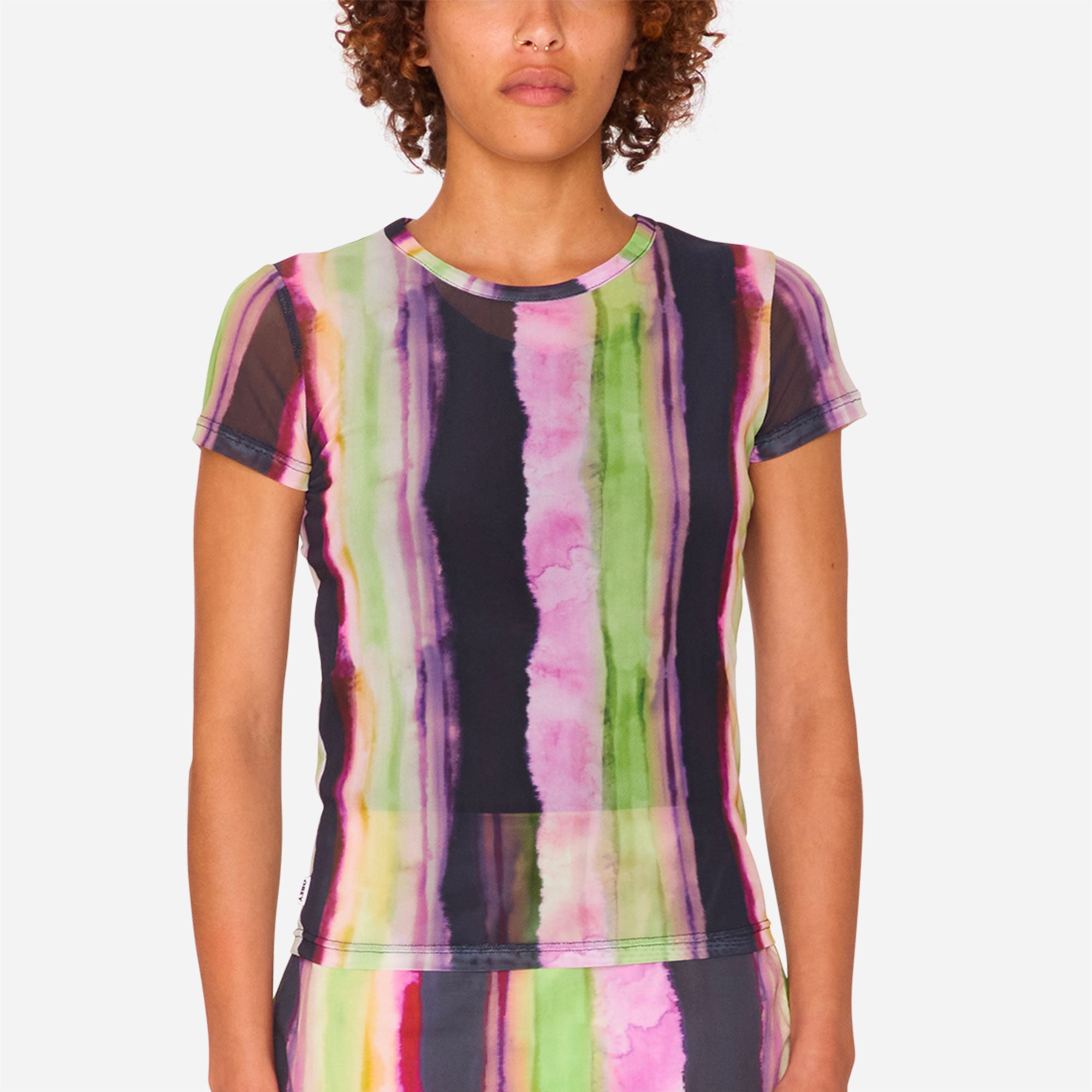 Obey - Midori Mesh SS Stripe - Multi