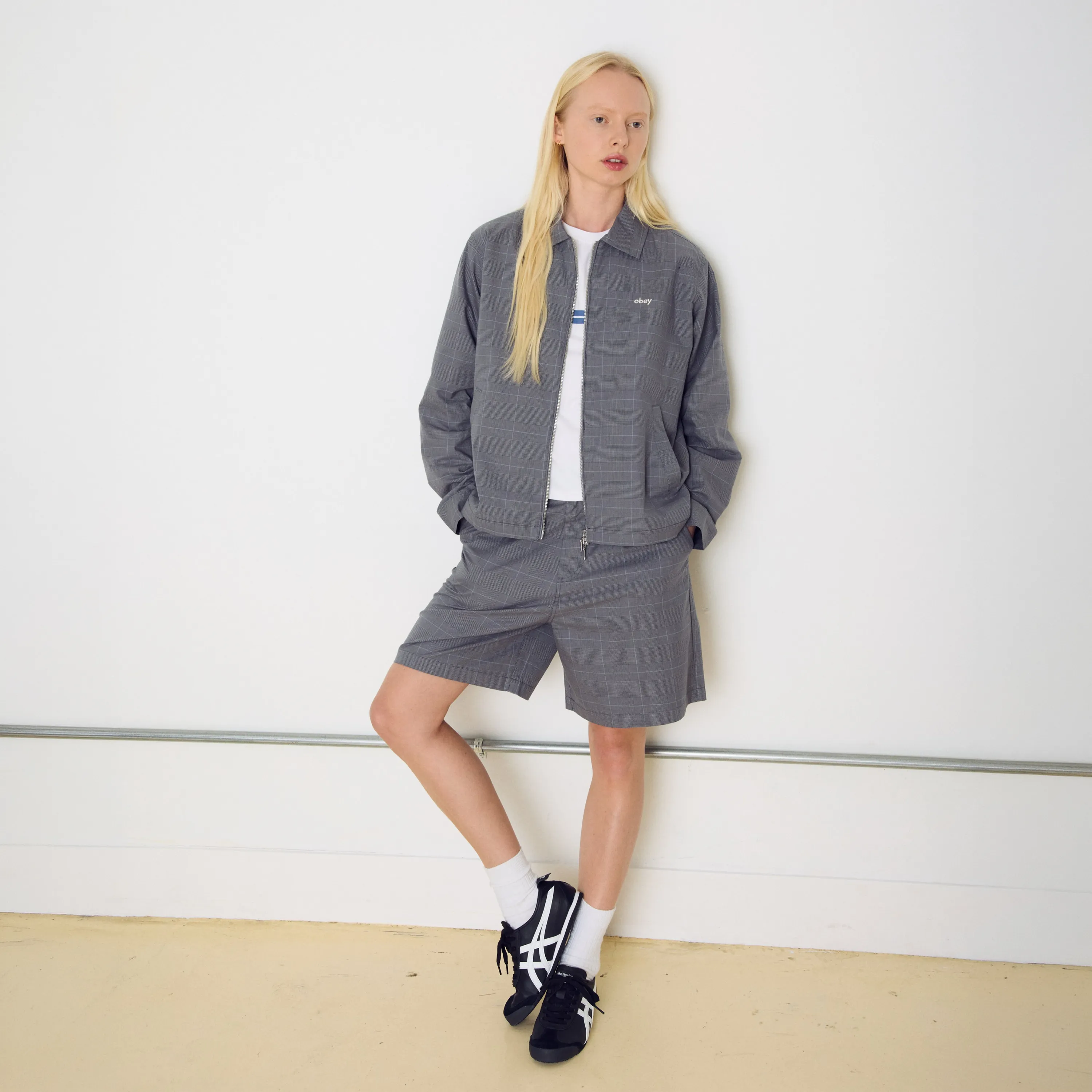 Obey Women's - Olivia Plaid Short Grey