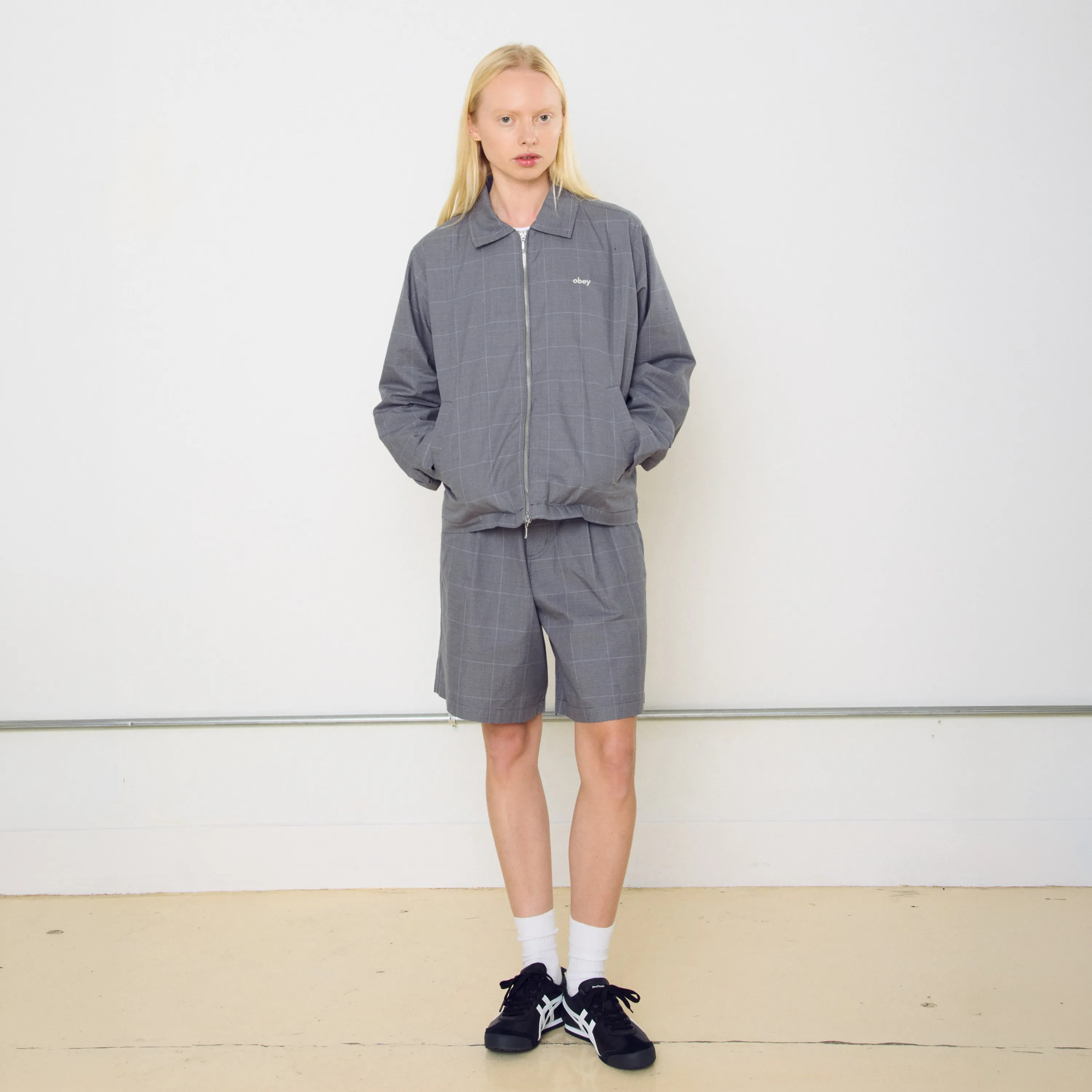 Obey Women's - Olivia Plaid Short Grey