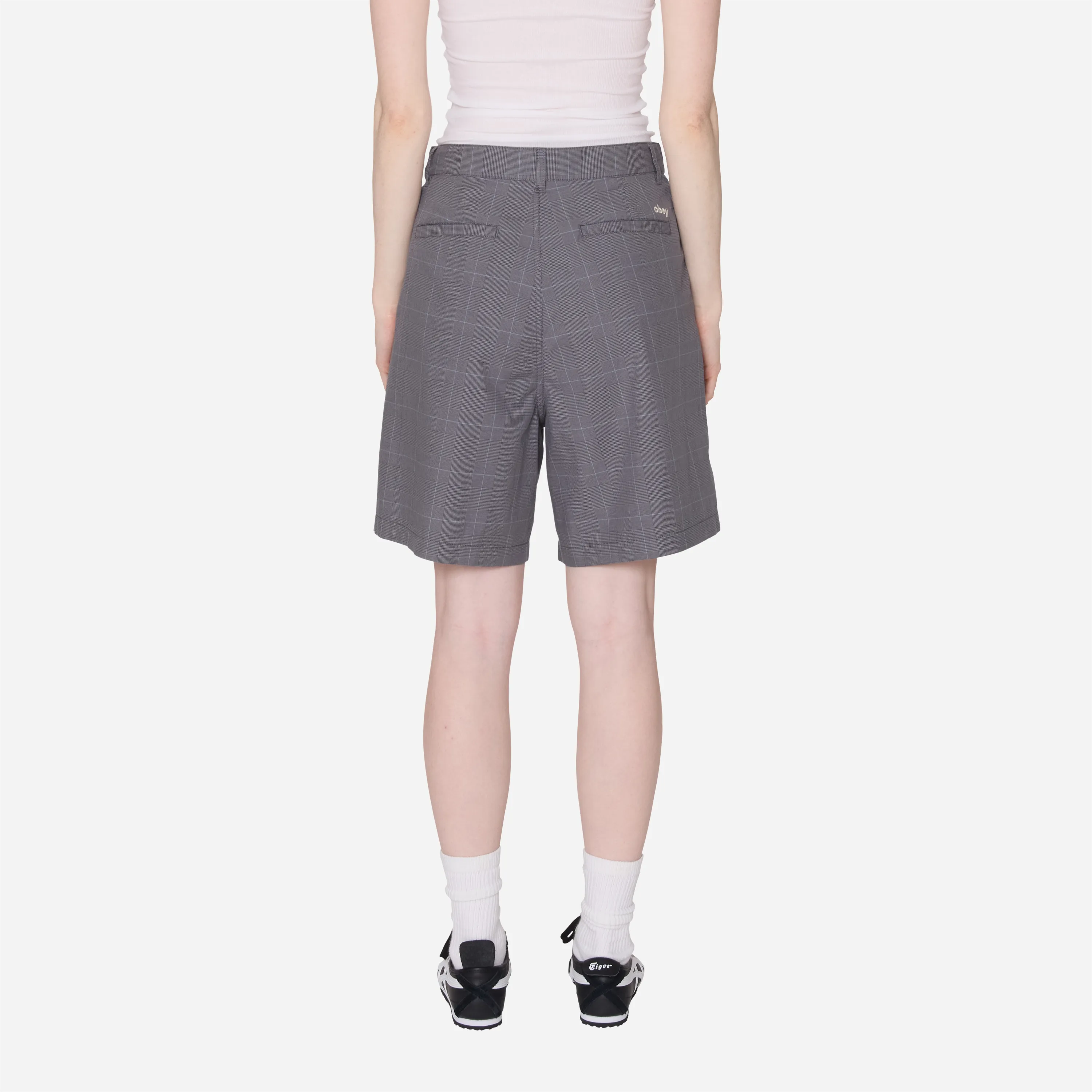 Obey Women's - Olivia Plaid Short Grey