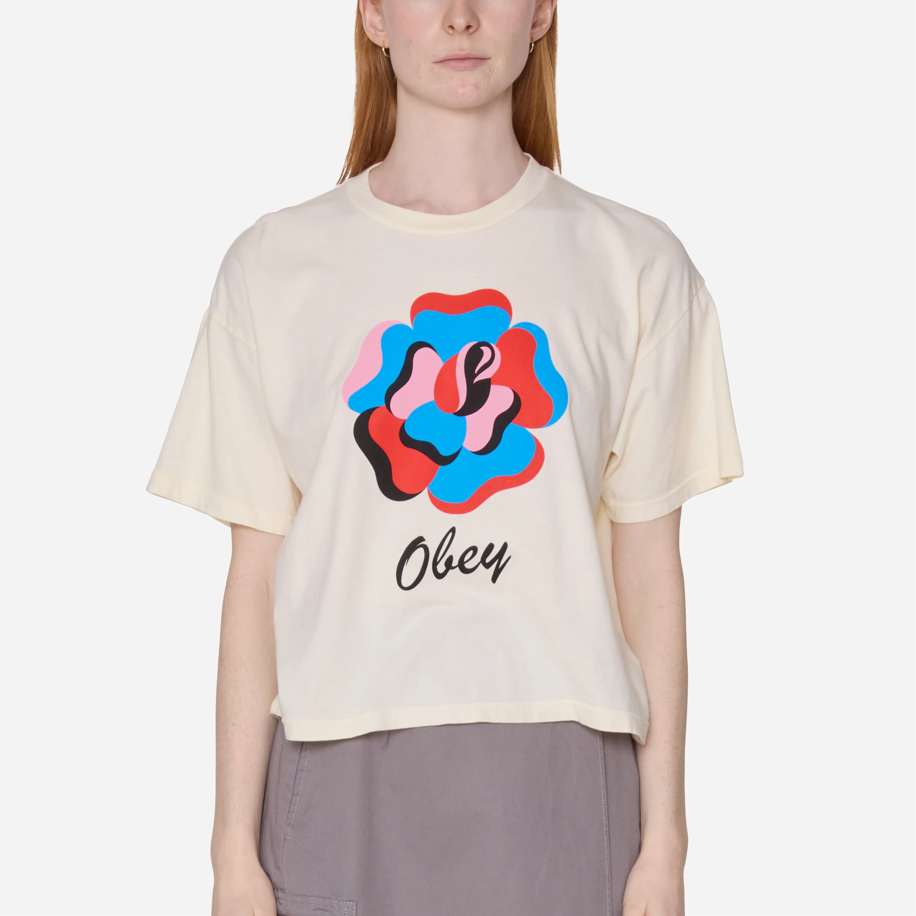 Obey Women's - Paper Rose Tee Unbleached