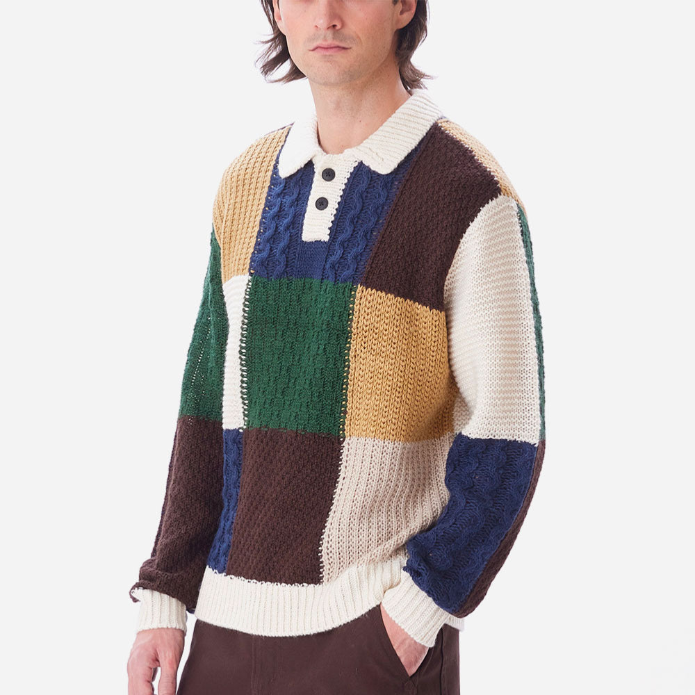OBEY - OLIVER PATCHWORK SWEATER - Unbleached