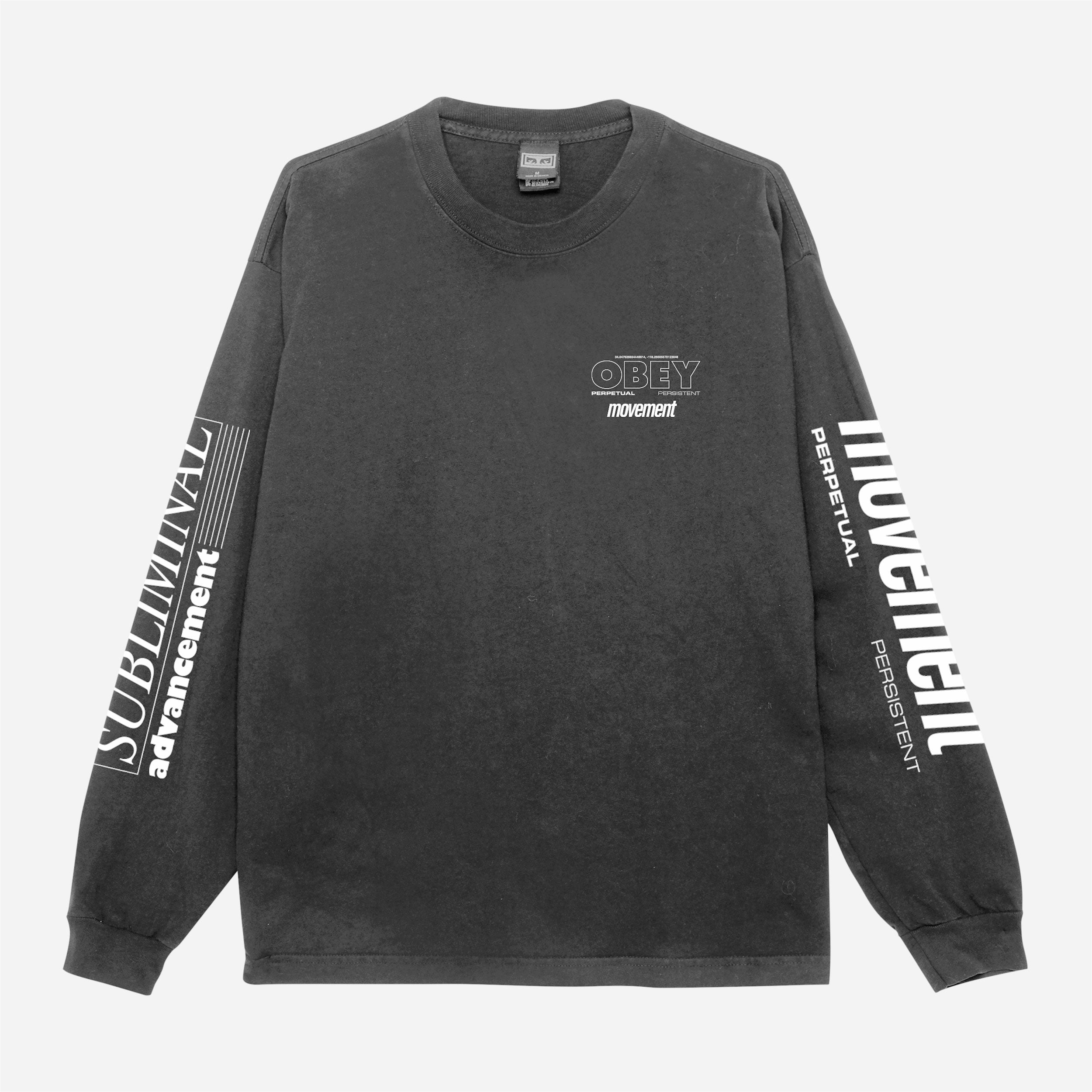 Obey - Persistent Movement Pigment Tee - Pigment True Vintage Black