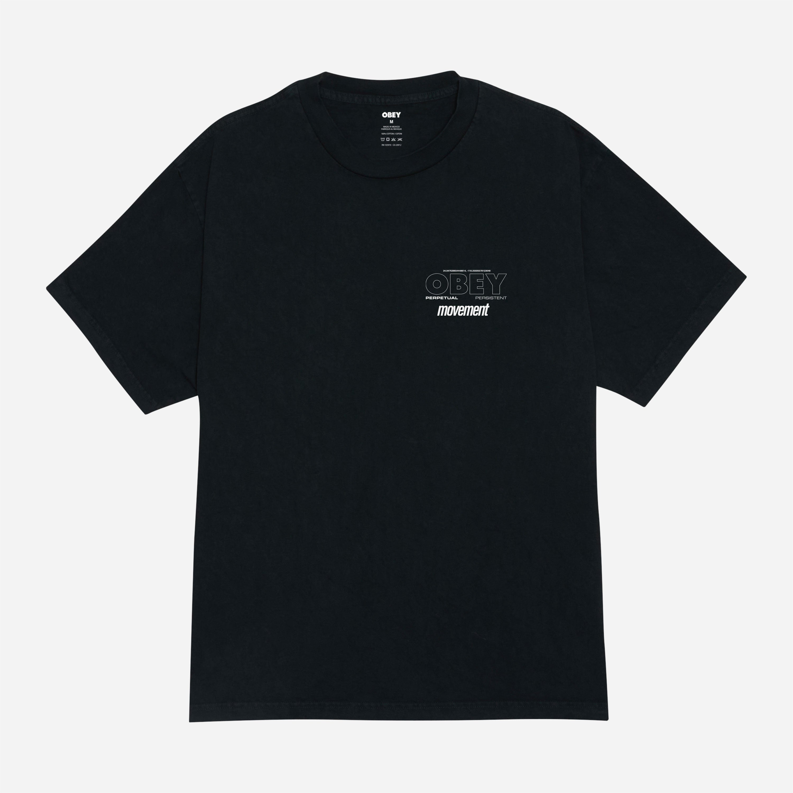 Obey - Persistent Movement Pigment Tee - Pigment True Vintage Black
