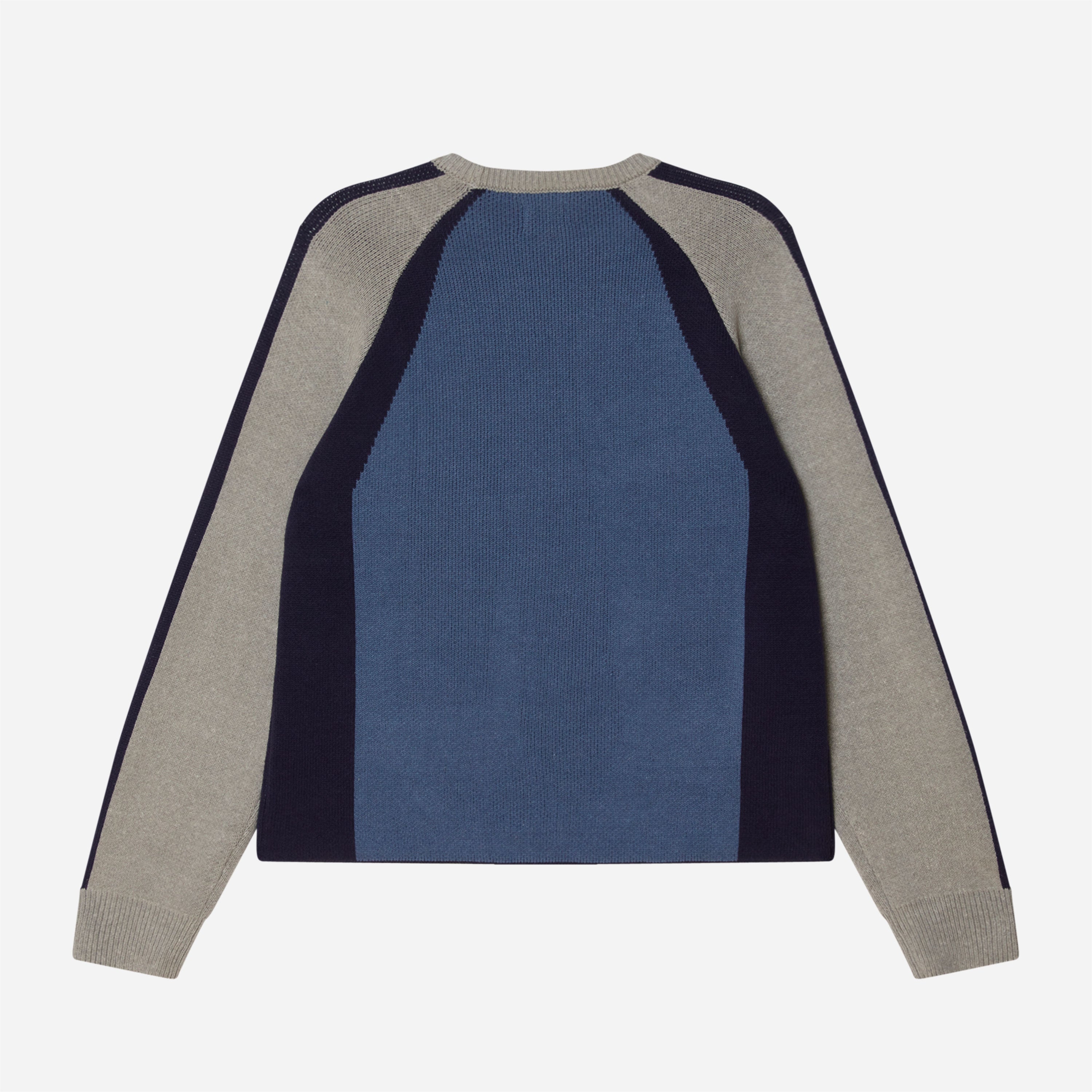 Obey - Raglan Crewneck Sweater - Dull Blue Multi
