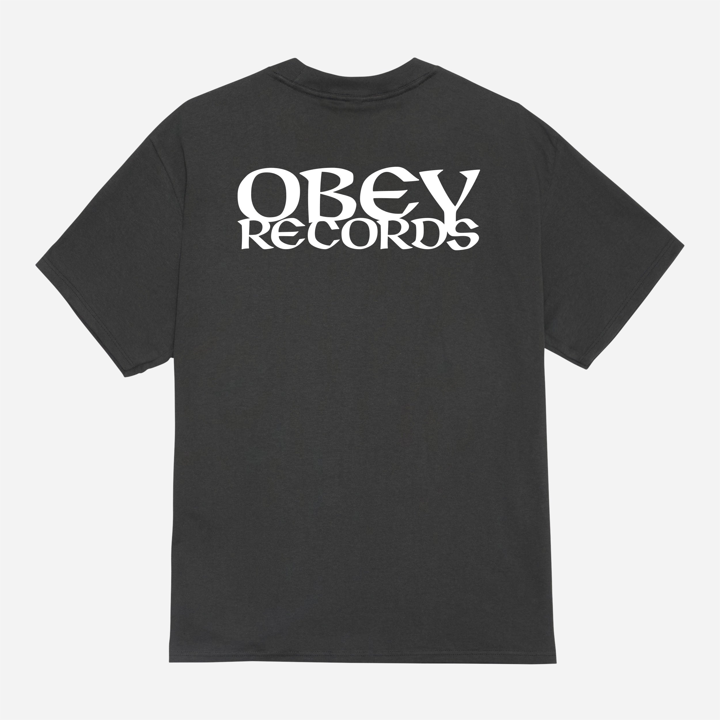 Obey – Records Ear Tee – Vintage Black