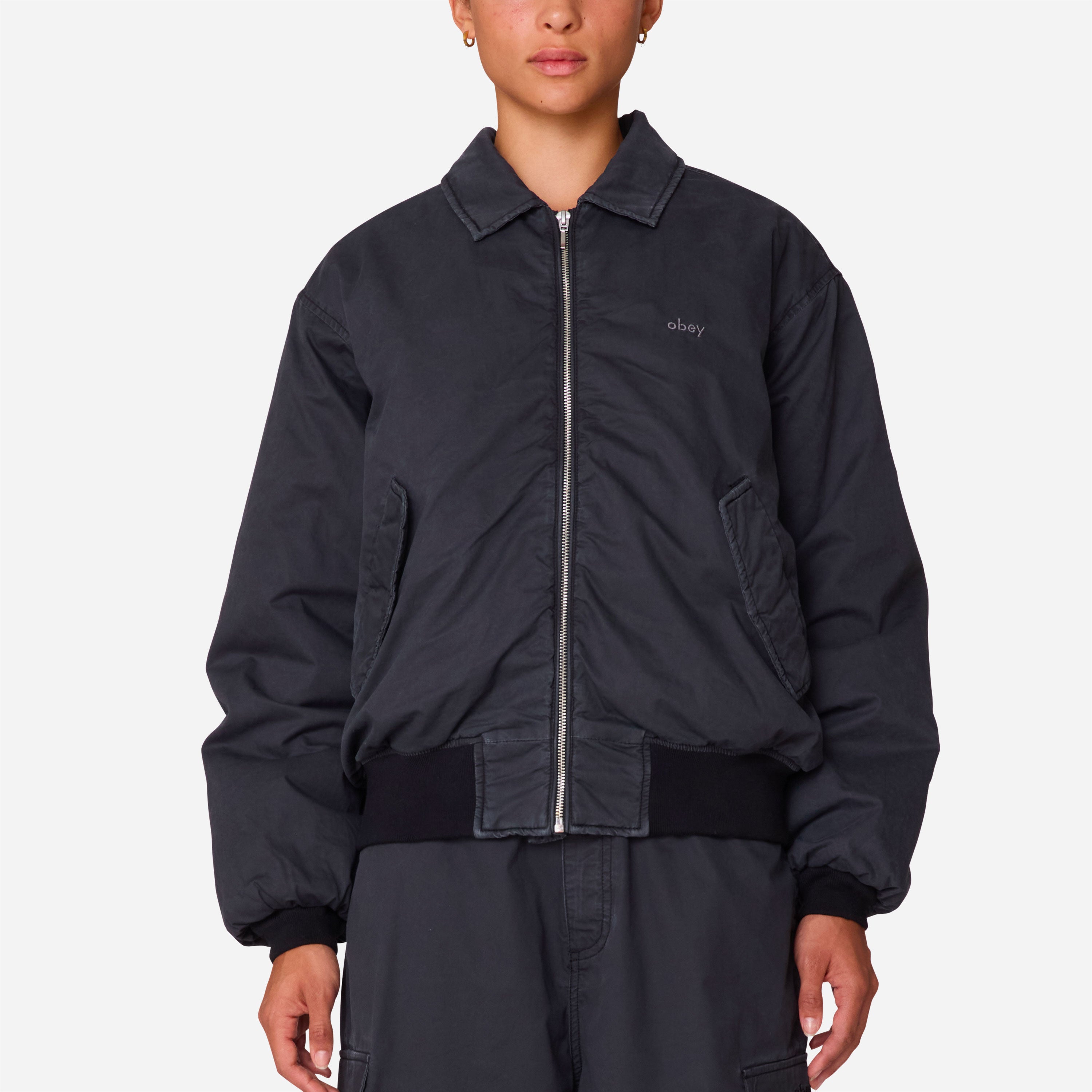 Obey - Florien Bomber - Black Faded Wash