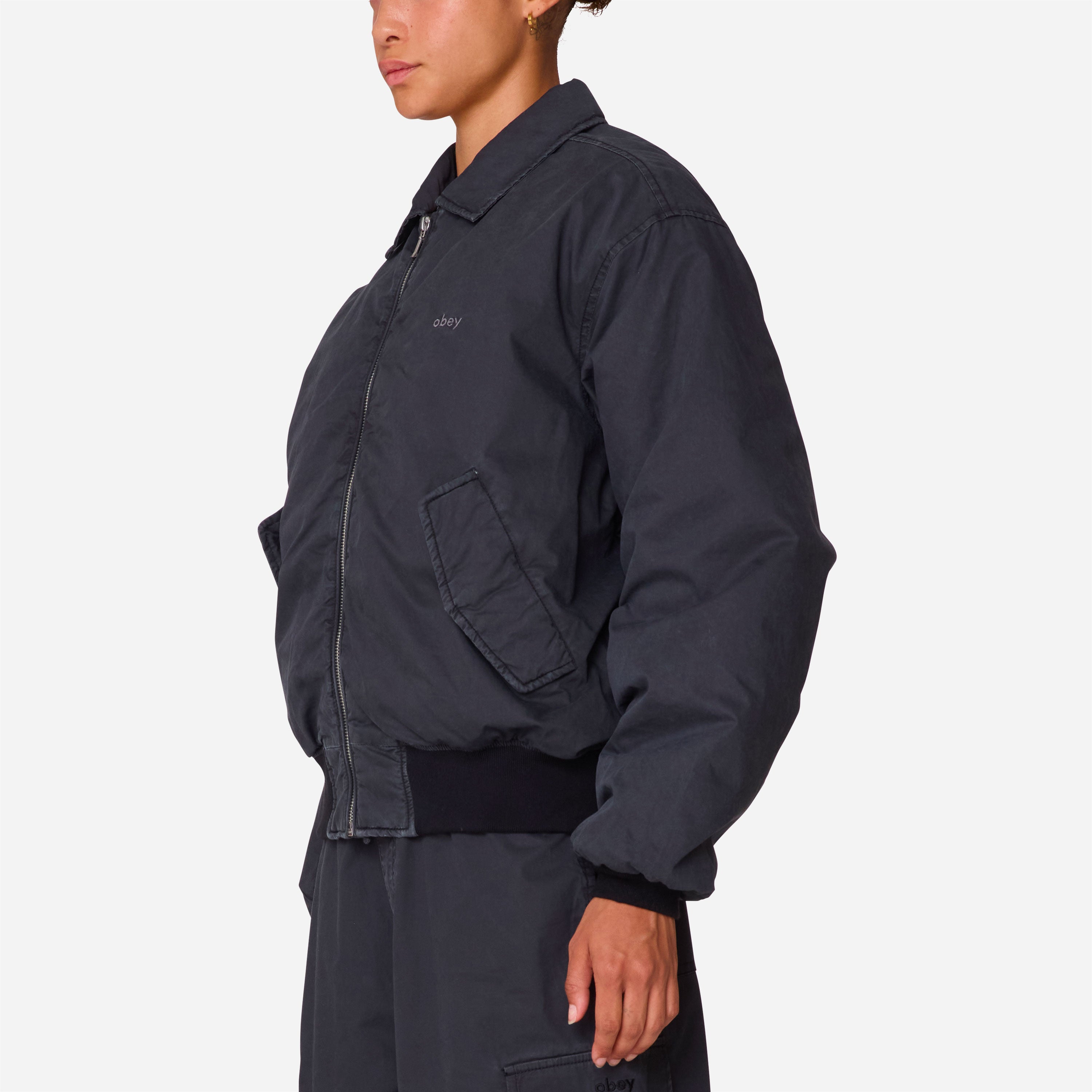 Obey - Florien Bomber - Black Faded Wash