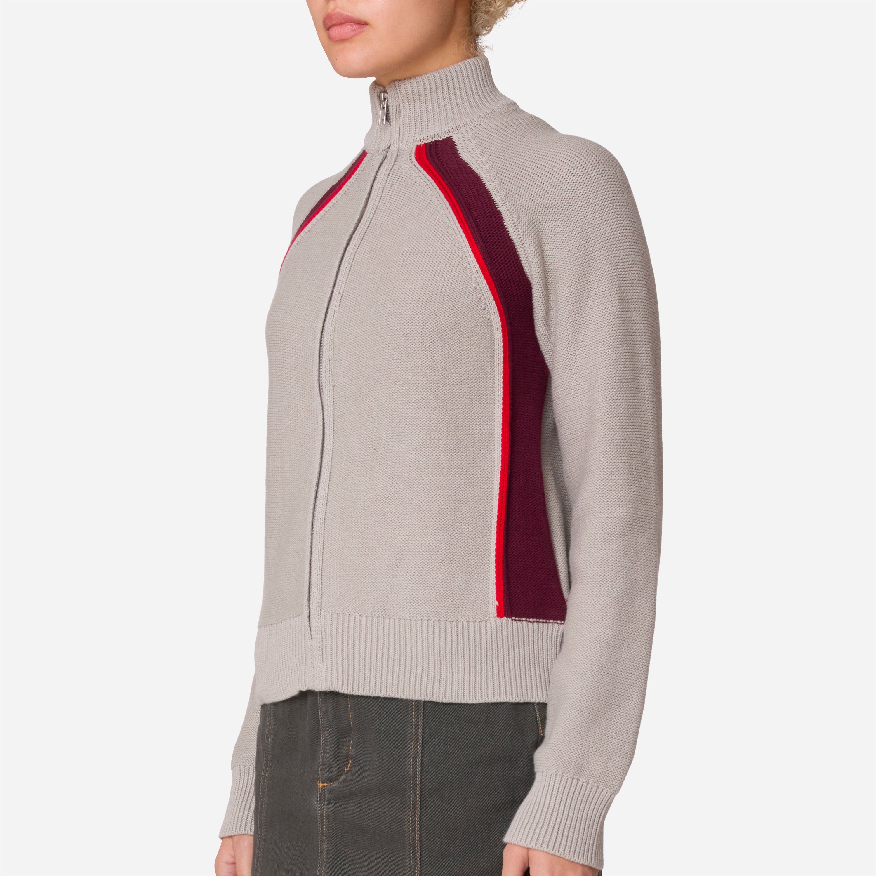 Obey - Lizzie Zip Mock Sweater - Oatmeal Heather