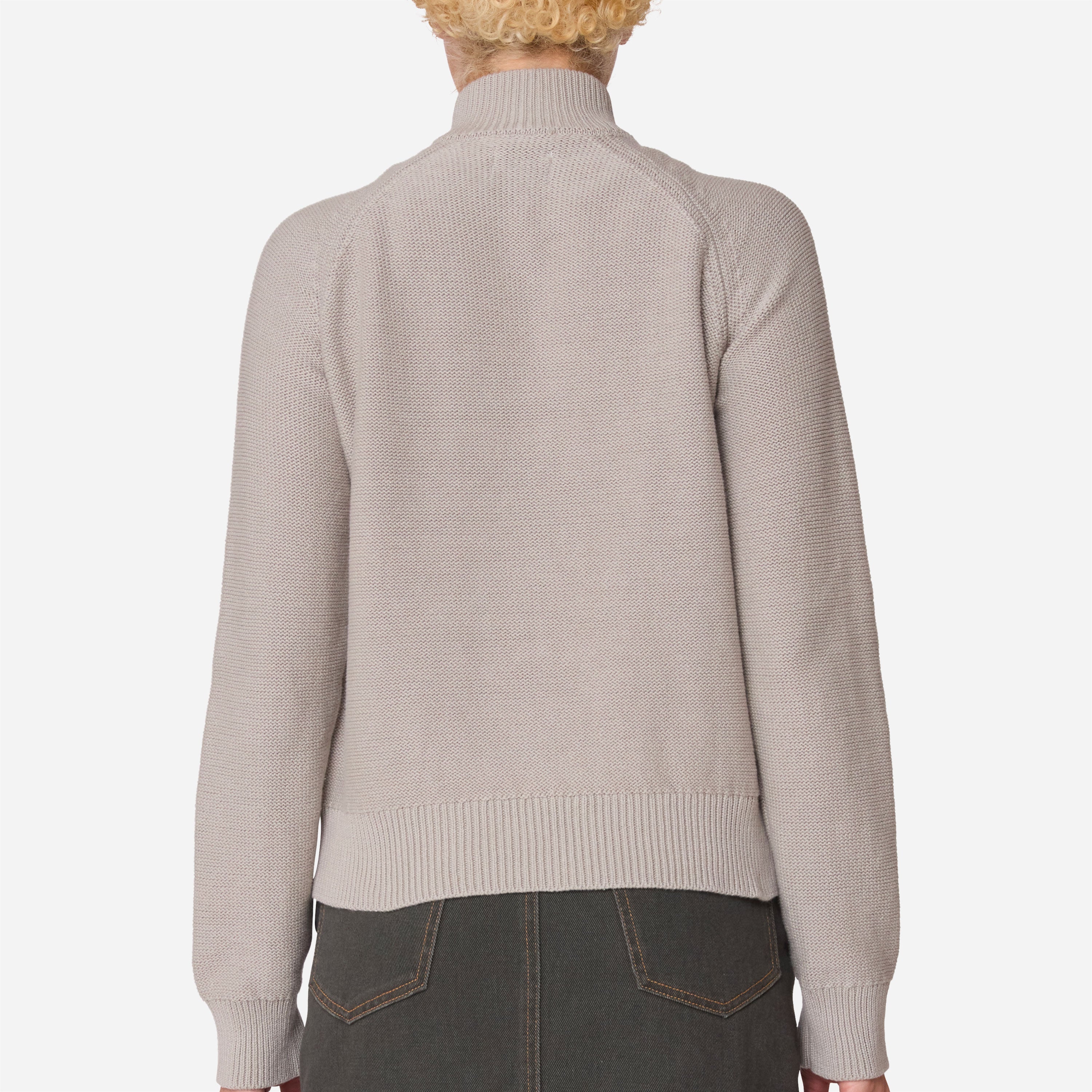 Obey - Lizzie Zip Mock Sweater - Oatmeal Heather