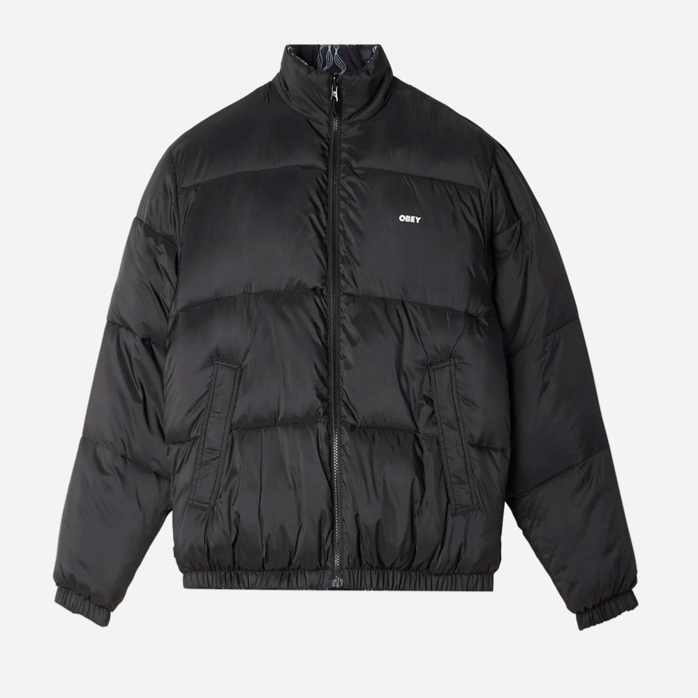 OBEY - BENNY PUFFER JACKET - BLACK MULTI