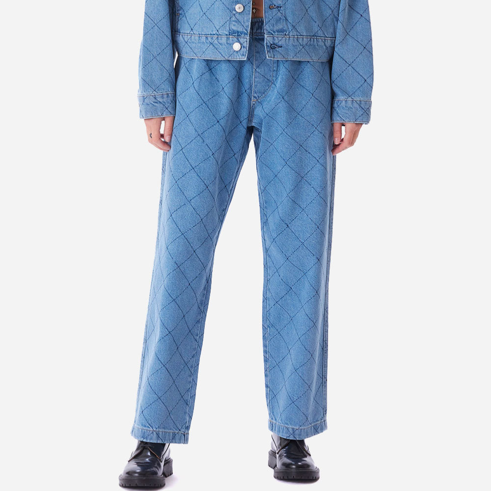 OBEY - DENIM EASY DIAMOND PANTS - Light Indigo Multi