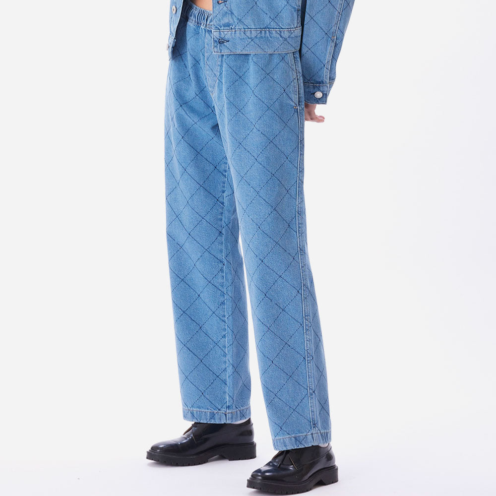 OBEY - DENIM EASY DIAMOND PANTS - Light Indigo Multi