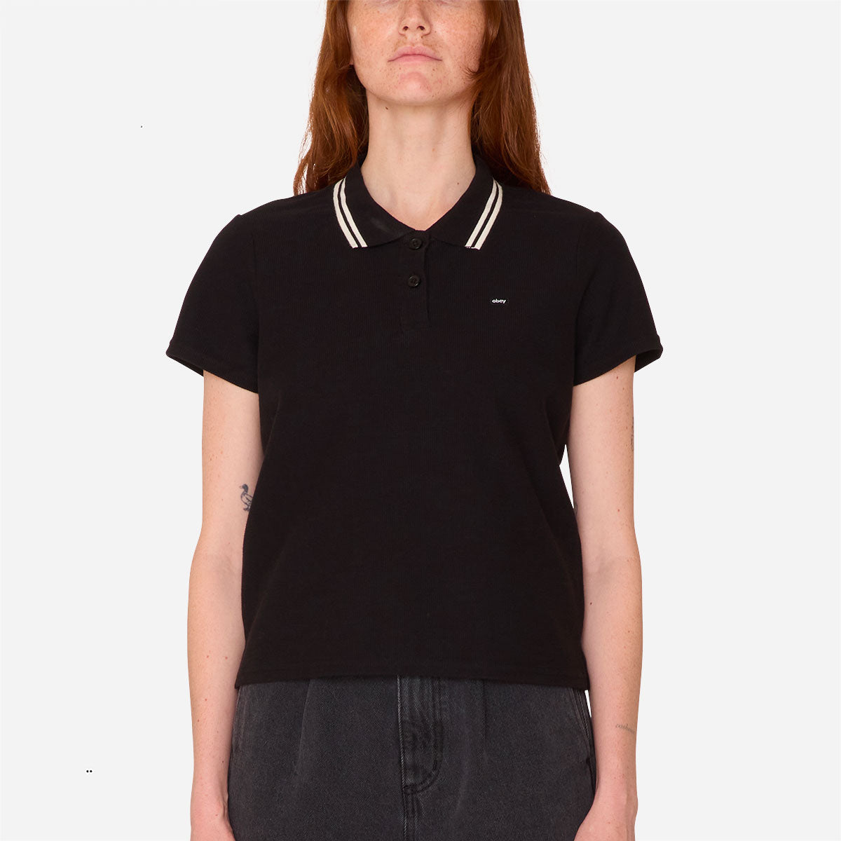 OBEY - DUAL POLO SS - Digital Black