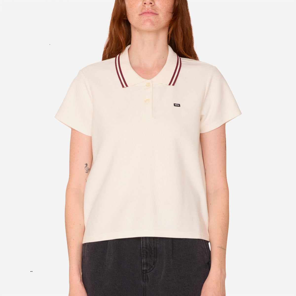 OBEY - DUAL POLO SS - Marshmallow