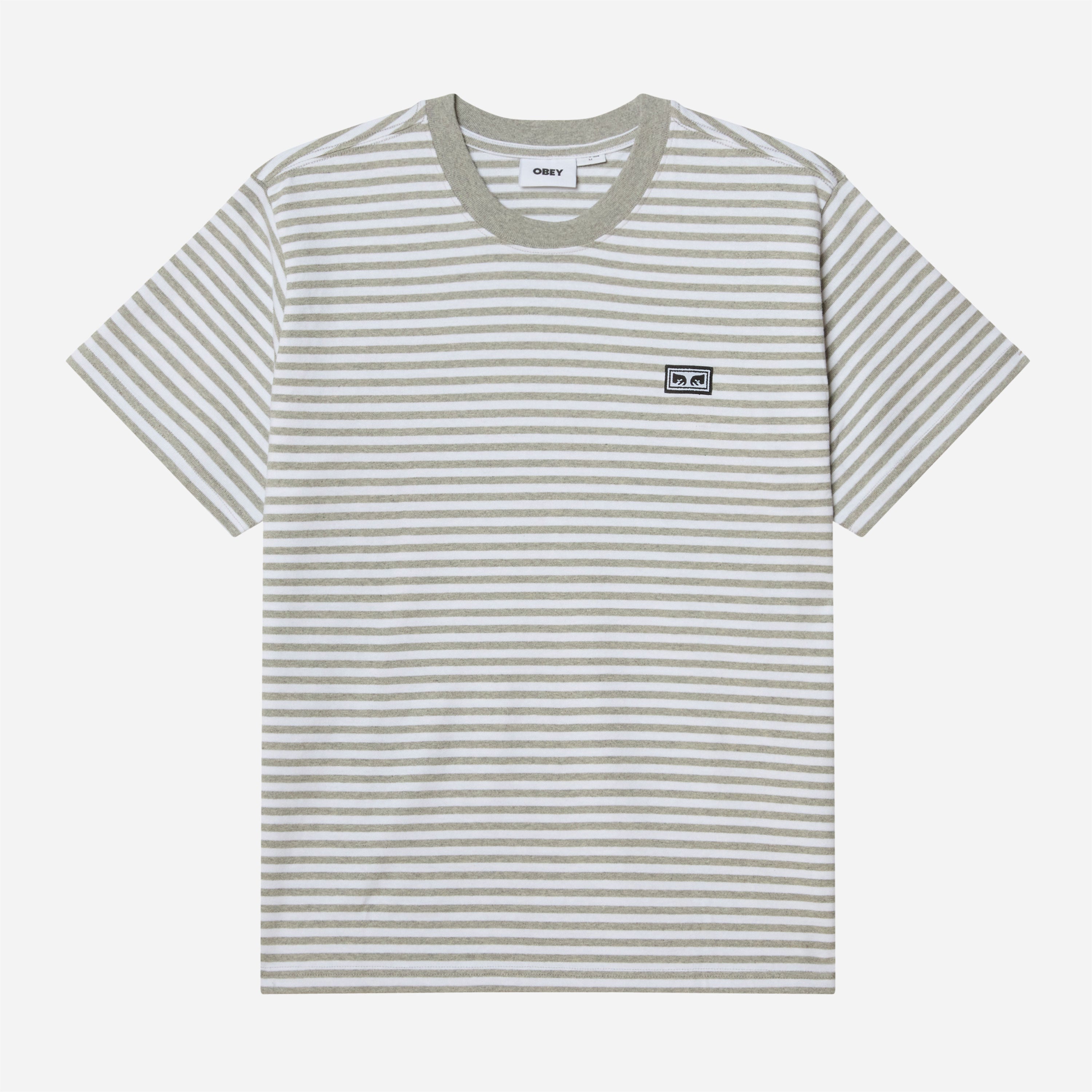 Obey - Established Works Eyes Stripes SS - Heather Grey Multi