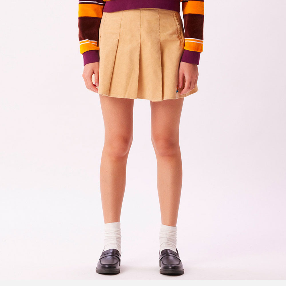 OBEY W-  LIANE PLEATED SKIRT - Irish Cream