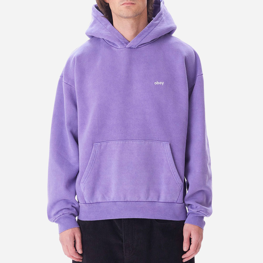 OBEY - LOWERCASE PIGMENT HOOD - Passion Flower