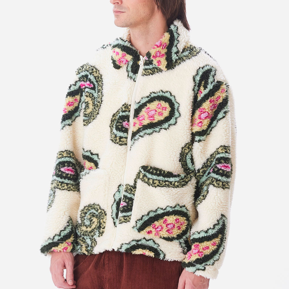 OBEY - PAISLEY SHERPA JACKET - UNBLEACHED MULTI