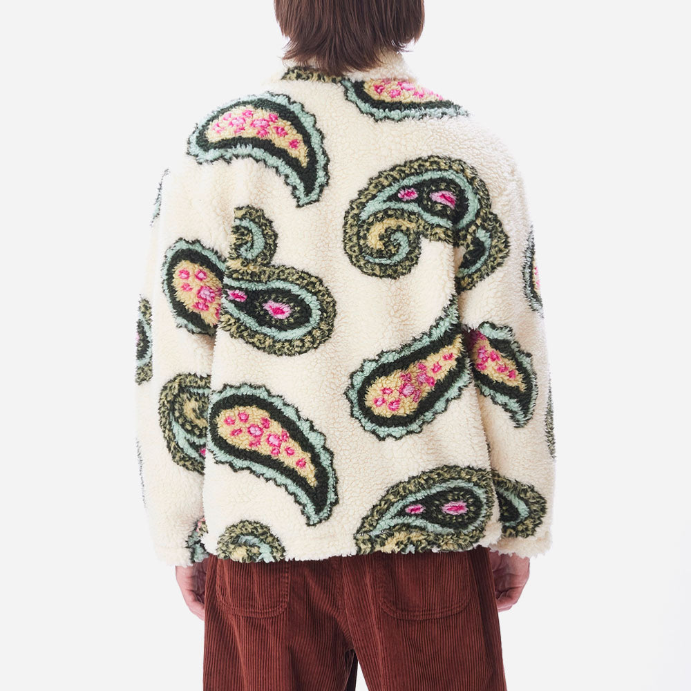 OBEY - PAISLEY SHERPA JACKET - UNBLEACHED MULTI