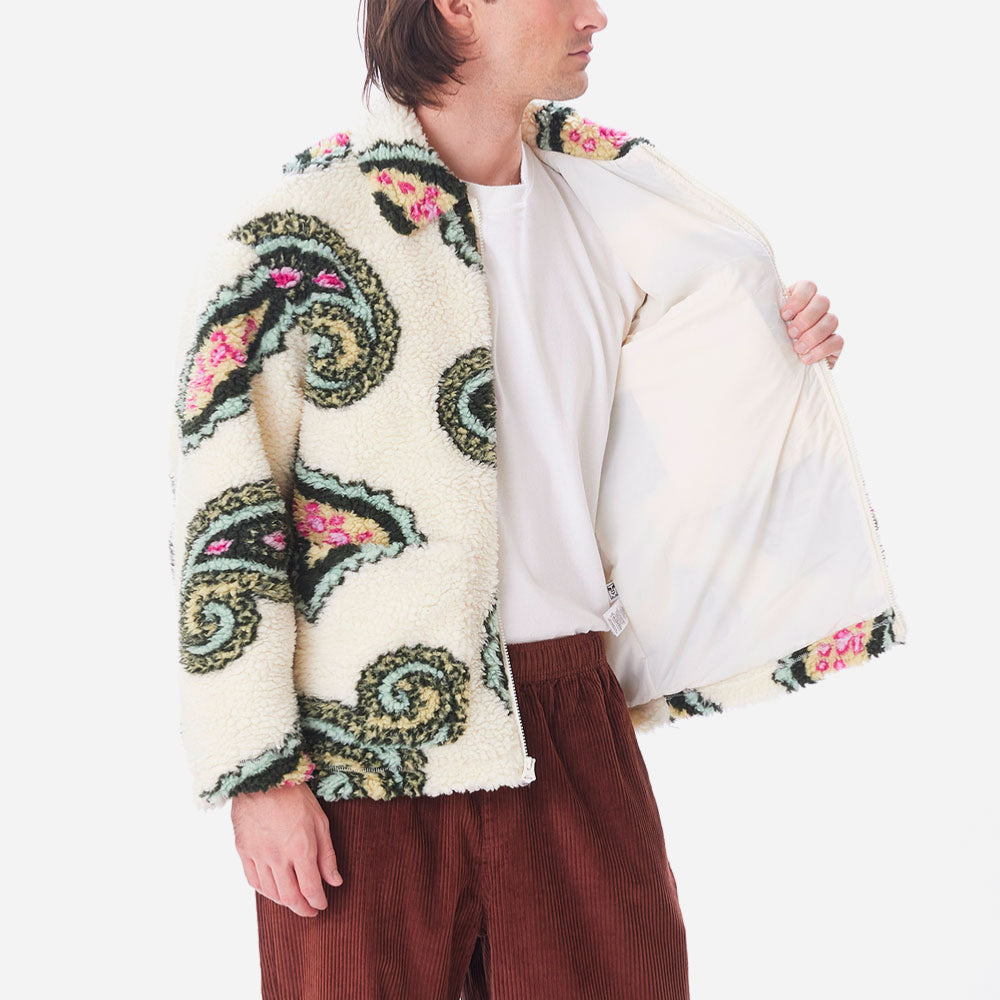 OBEY - PAISLEY SHERPA JACKET - UNBLEACHED MULTI