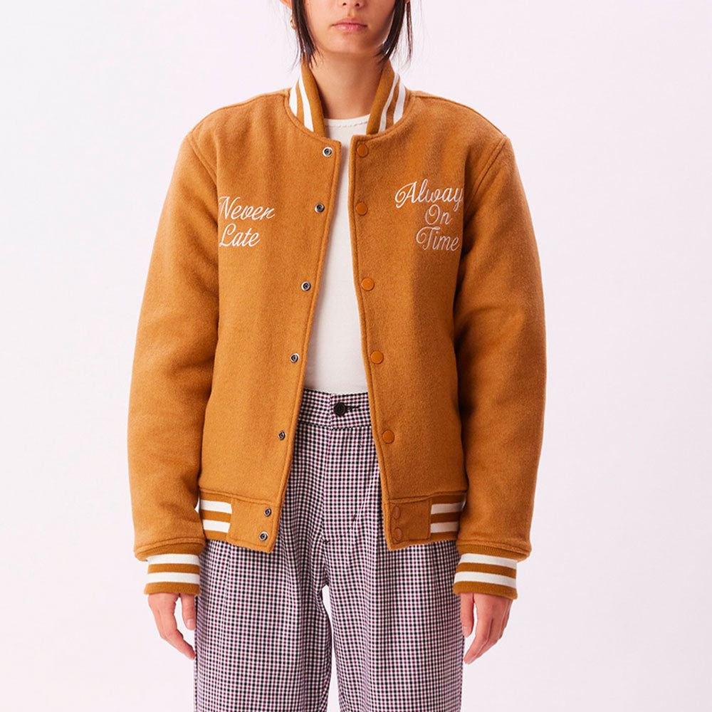 Obey - TIME VARSITY JACKET - Brown sugar