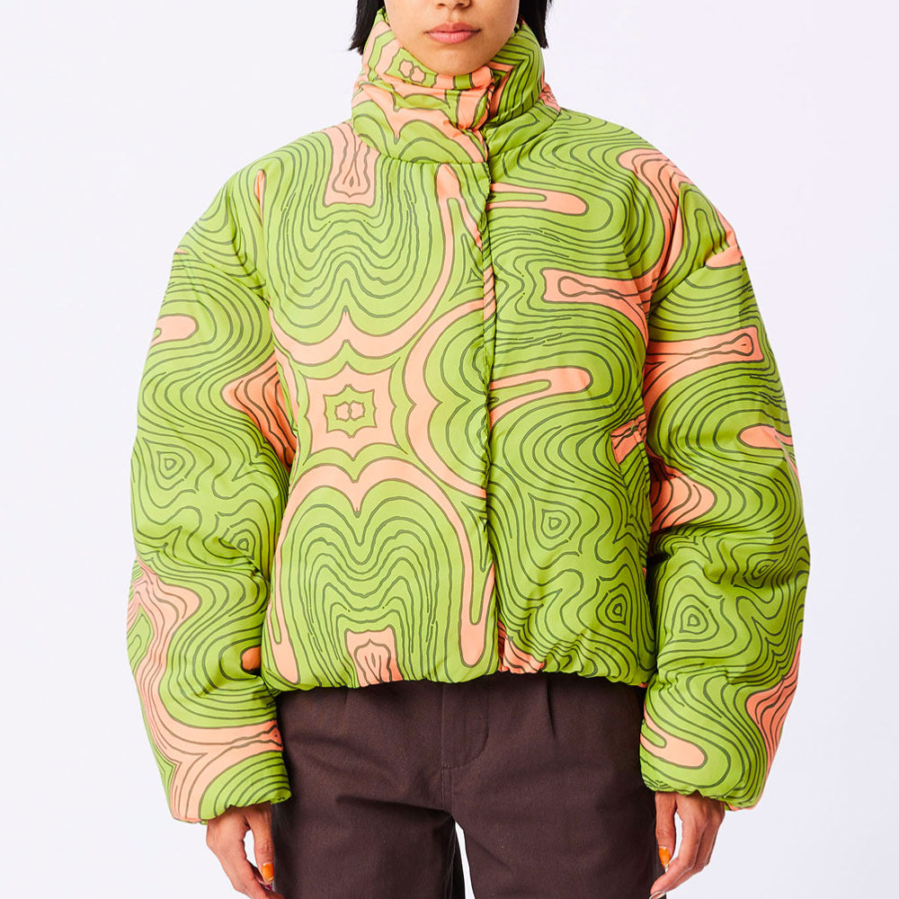 Obey W - WAVY AMBER PUFFER JACKET - Algae green multi
