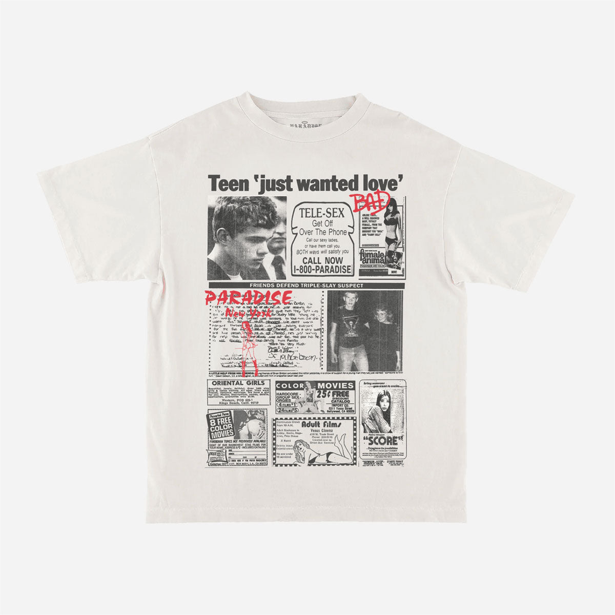 Paradise - Teen Just Wanted Love Tee- Off White