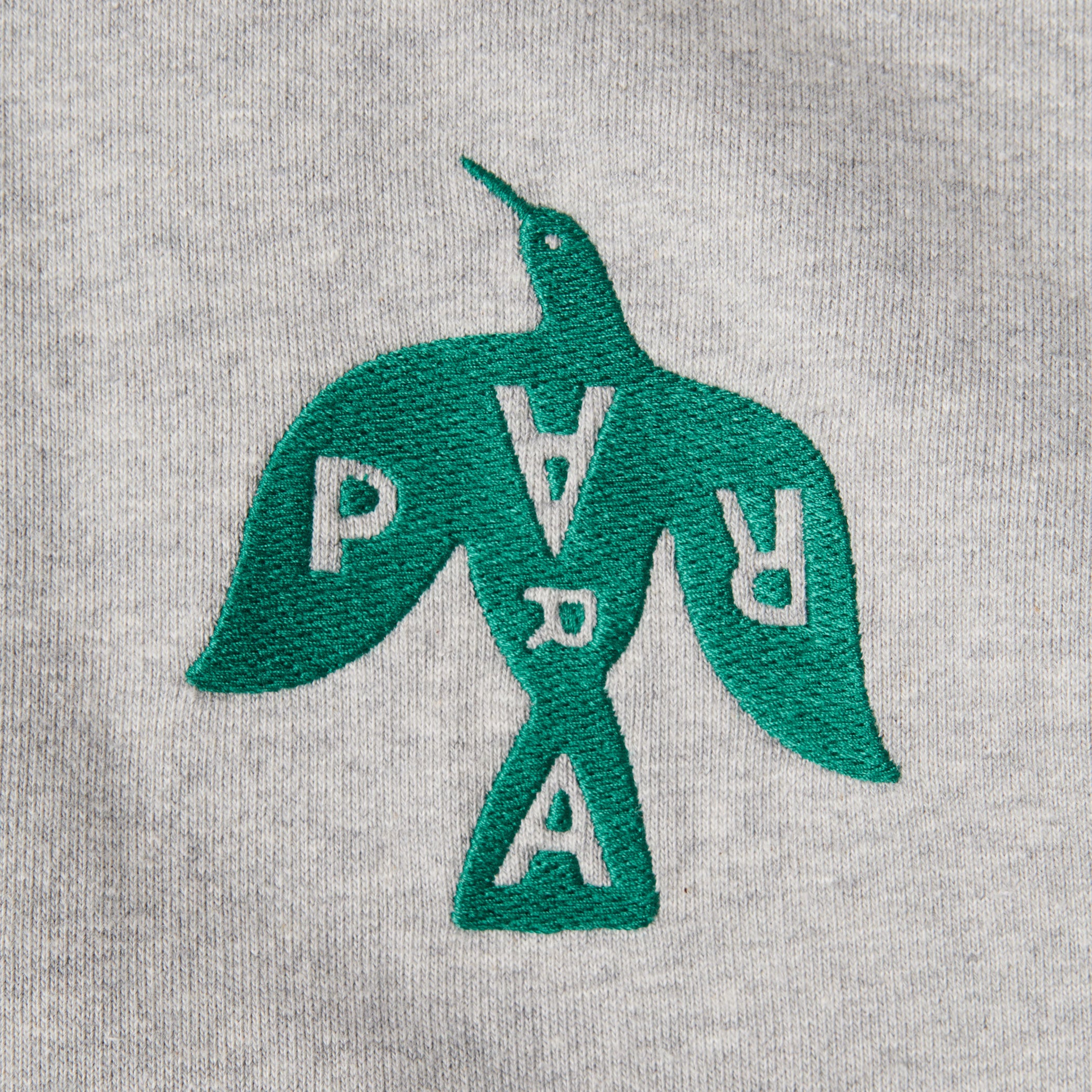 Parra - Crow Logo Hooded Sweatshirt - Heather Grey