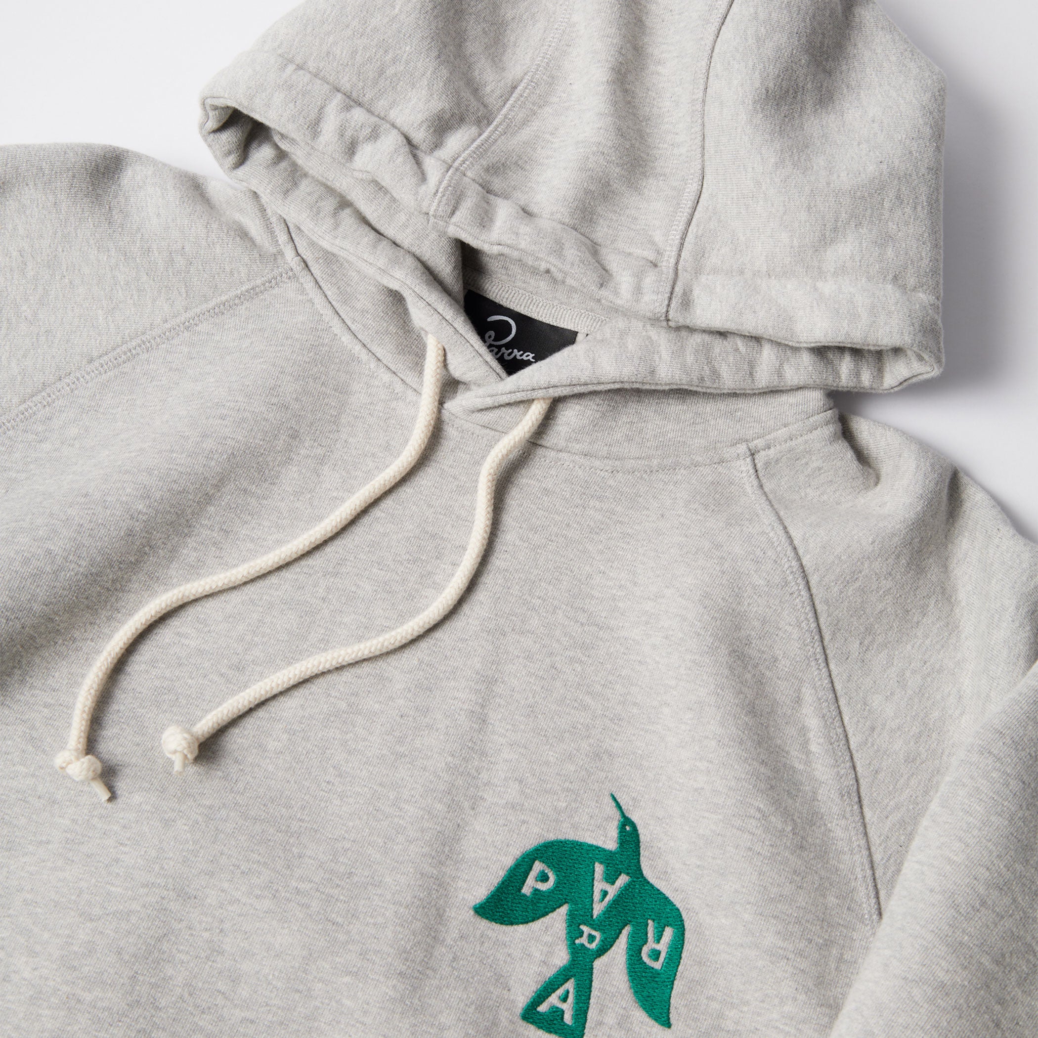 Parra - Crow Logo Hooded Sweatshirt - Heather Grey