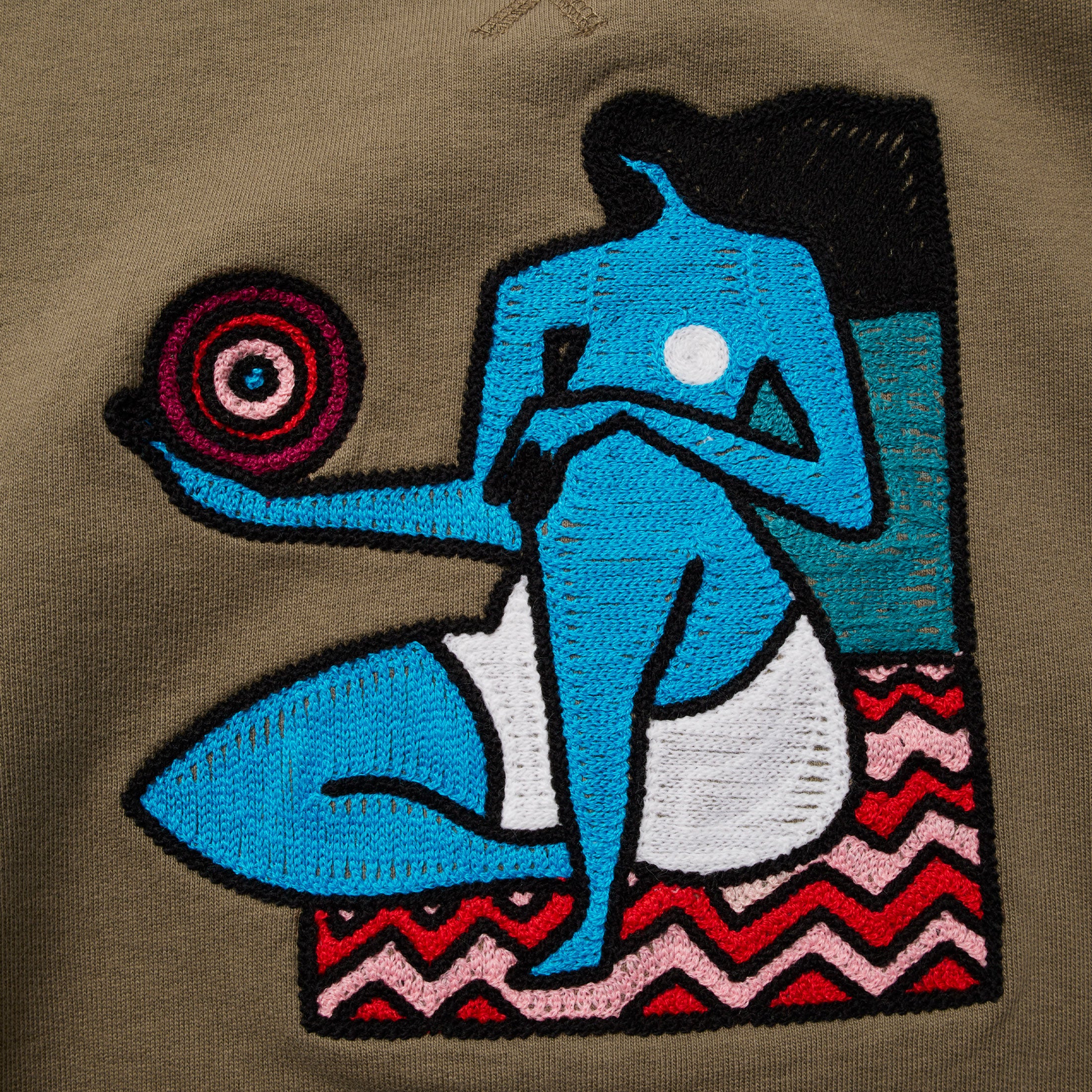 PARRA - FUTURE VISIONS CREW NECK SWEATSHIRT - Stone Grey