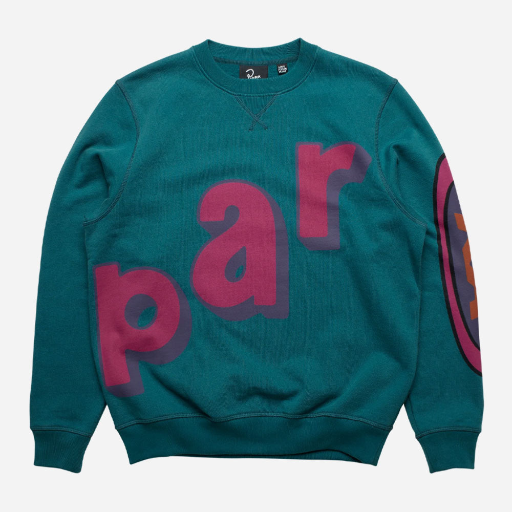 PARRA - LOUDNESS CREW NECK SWEATSHIRT - Coral Blue