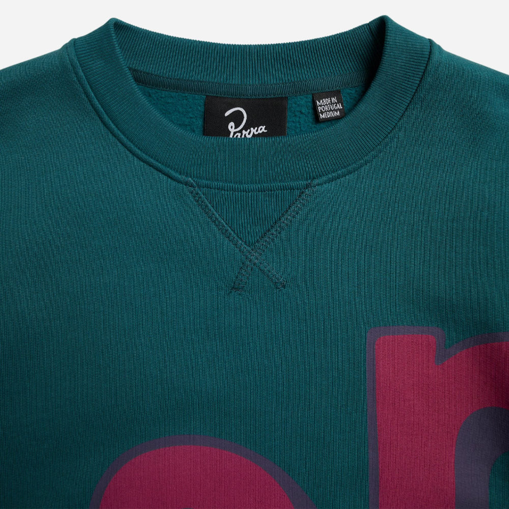 PARRA - LOUDNESS CREW NECK SWEATSHIRT - Coral Blue