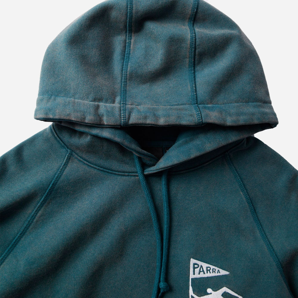 PARRA - NEUROTIC MINI FLAG HOODED -  Washed Blue