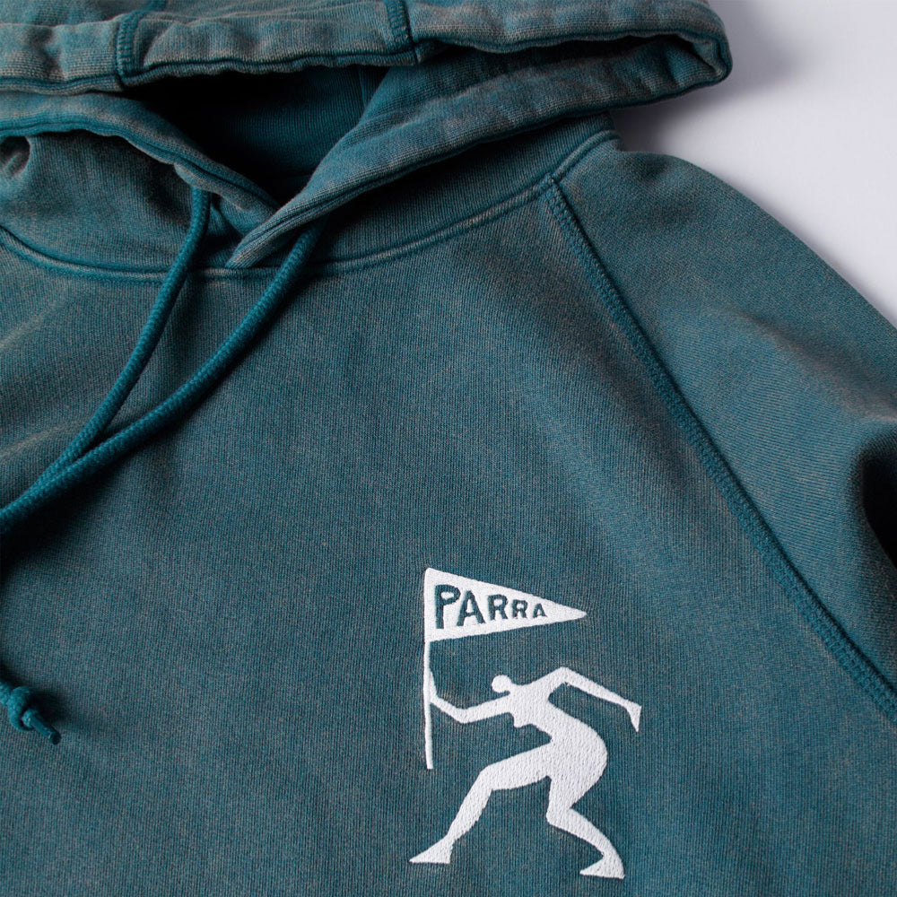 PARRA - NEUROTIC MINI FLAG HOODED -  Washed Blue