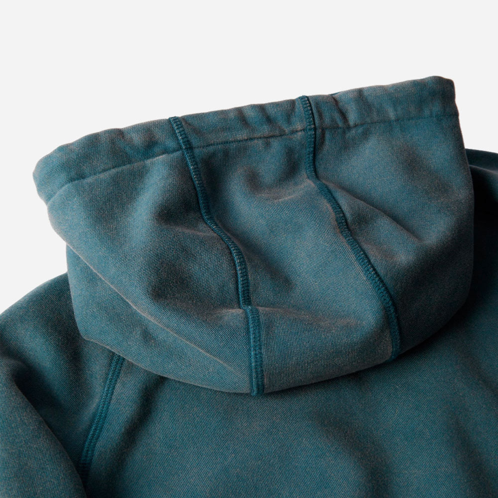 PARRA - NEUROTIC MINI FLAG HOODED -  Washed Blue