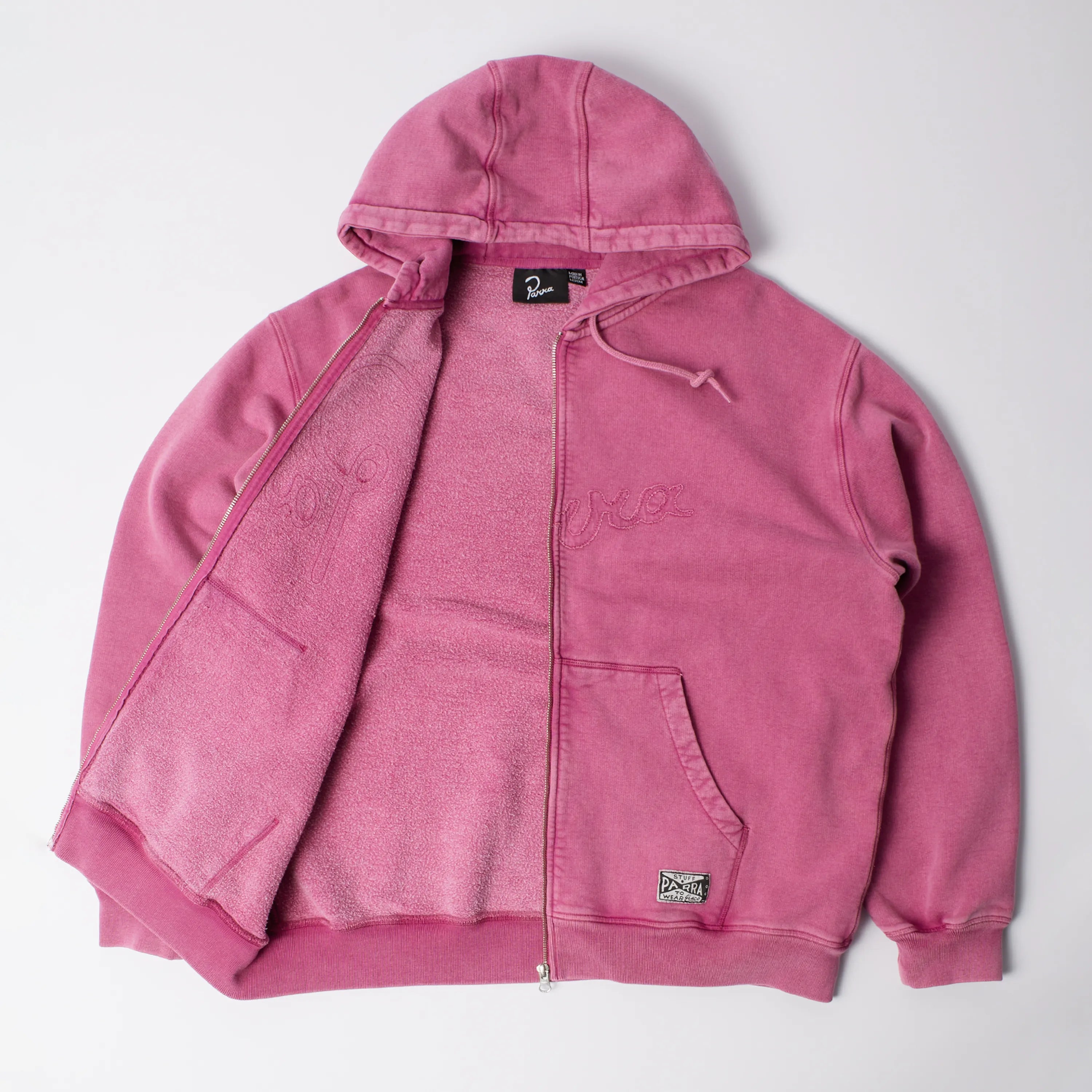 Parra - Not Fade Away Zip Hooded Sweatshirt Washed Tyrian Purple