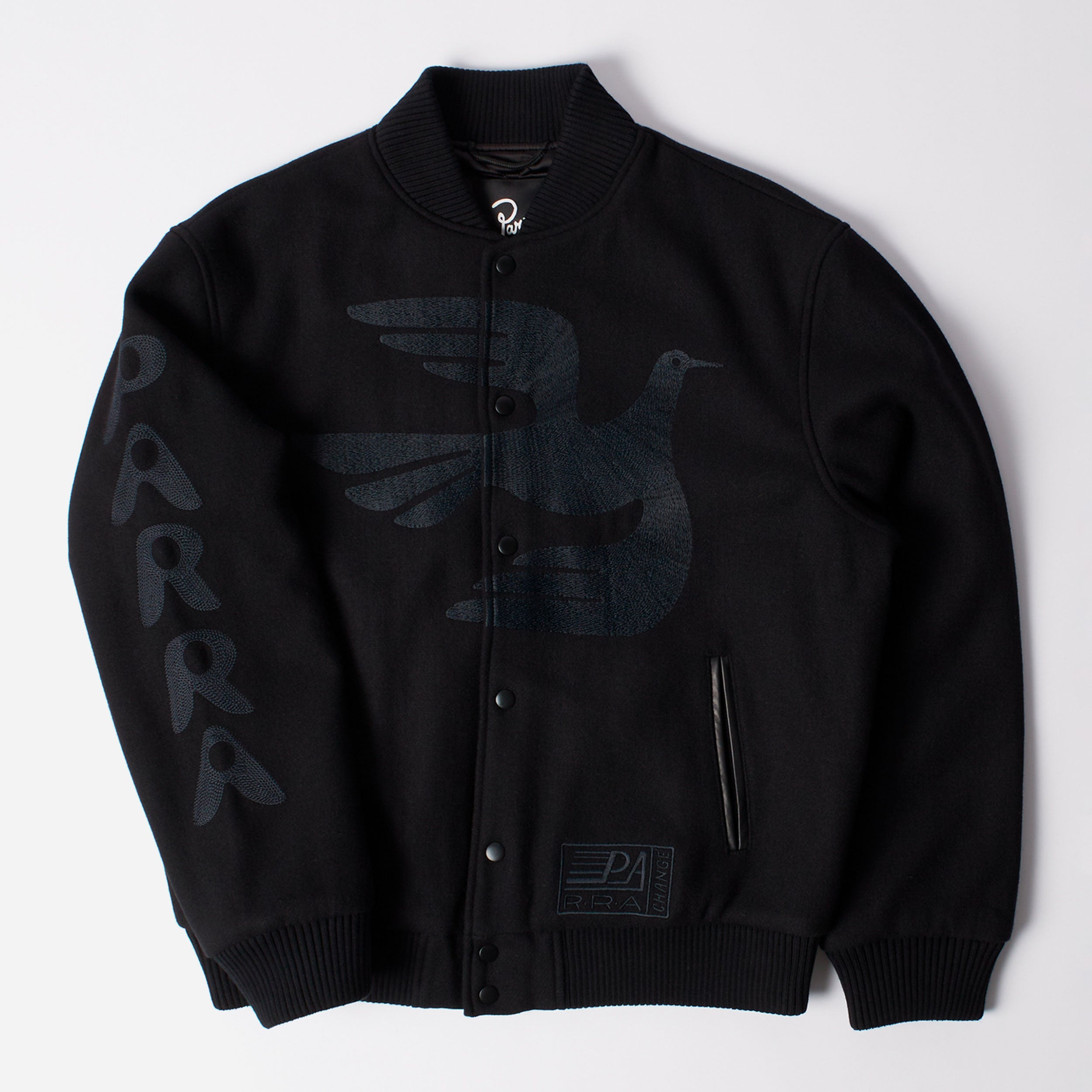 Parra - Not Movie Quality Varsity Jacket - Black