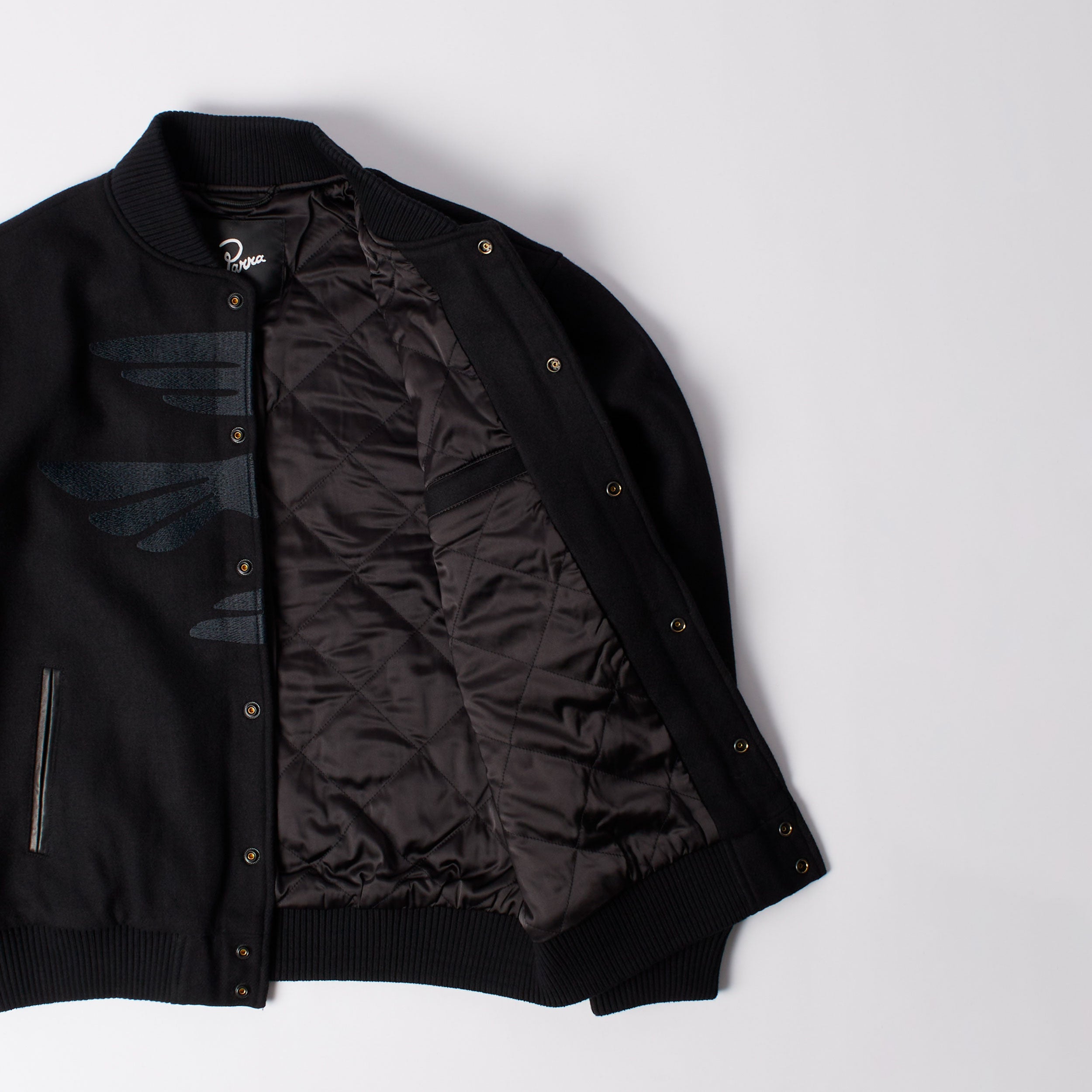 Parra - Not Movie Quality Varsity Jacket - Black