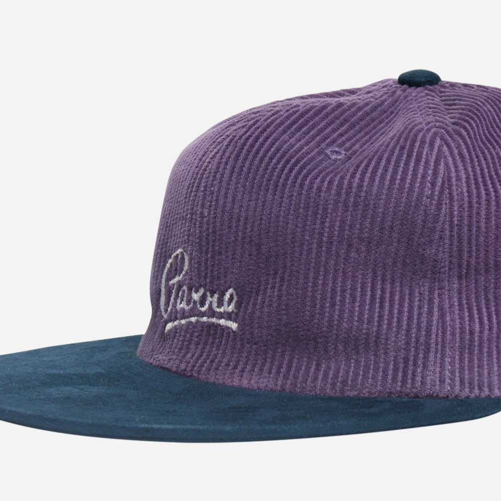 Parra - Painters Script Corduroy 6 Panel Hat - Purple