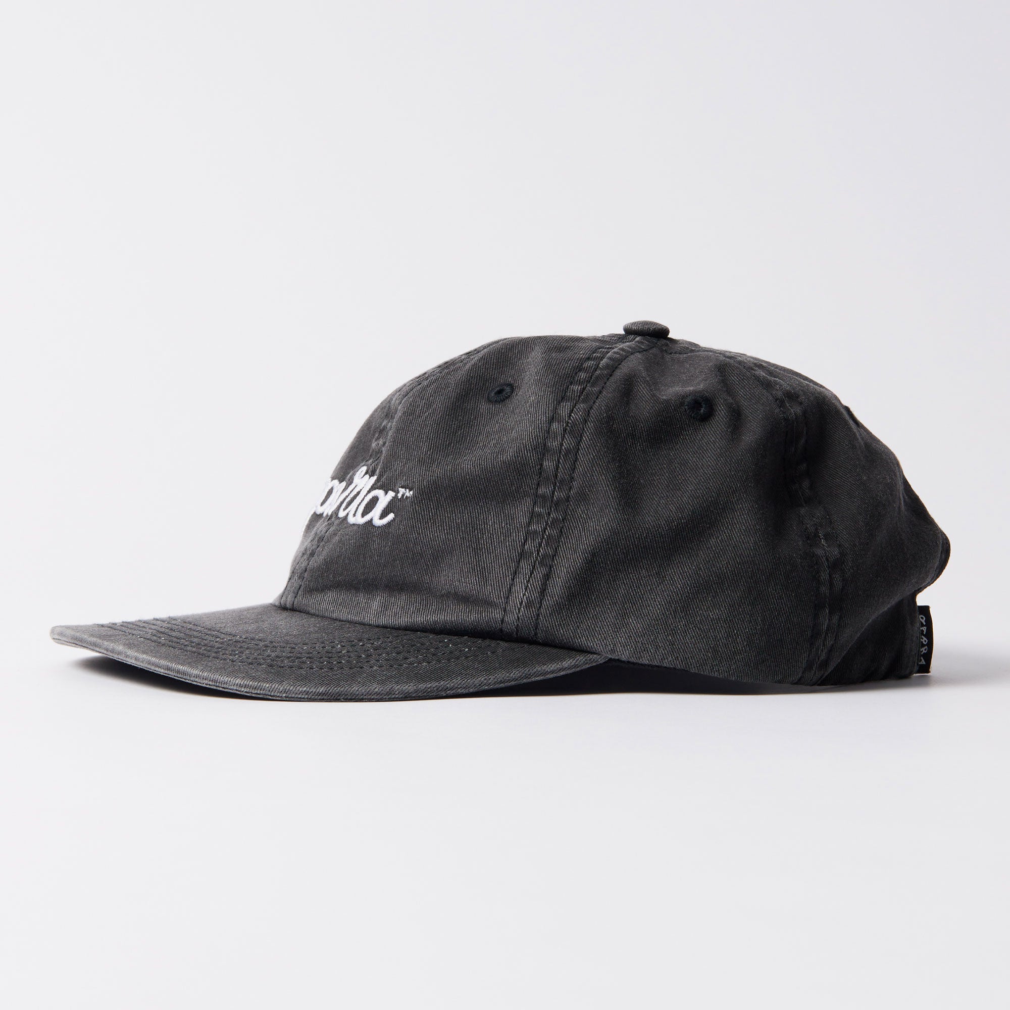 Parra - Scripted 6 panel hat - Washed Black