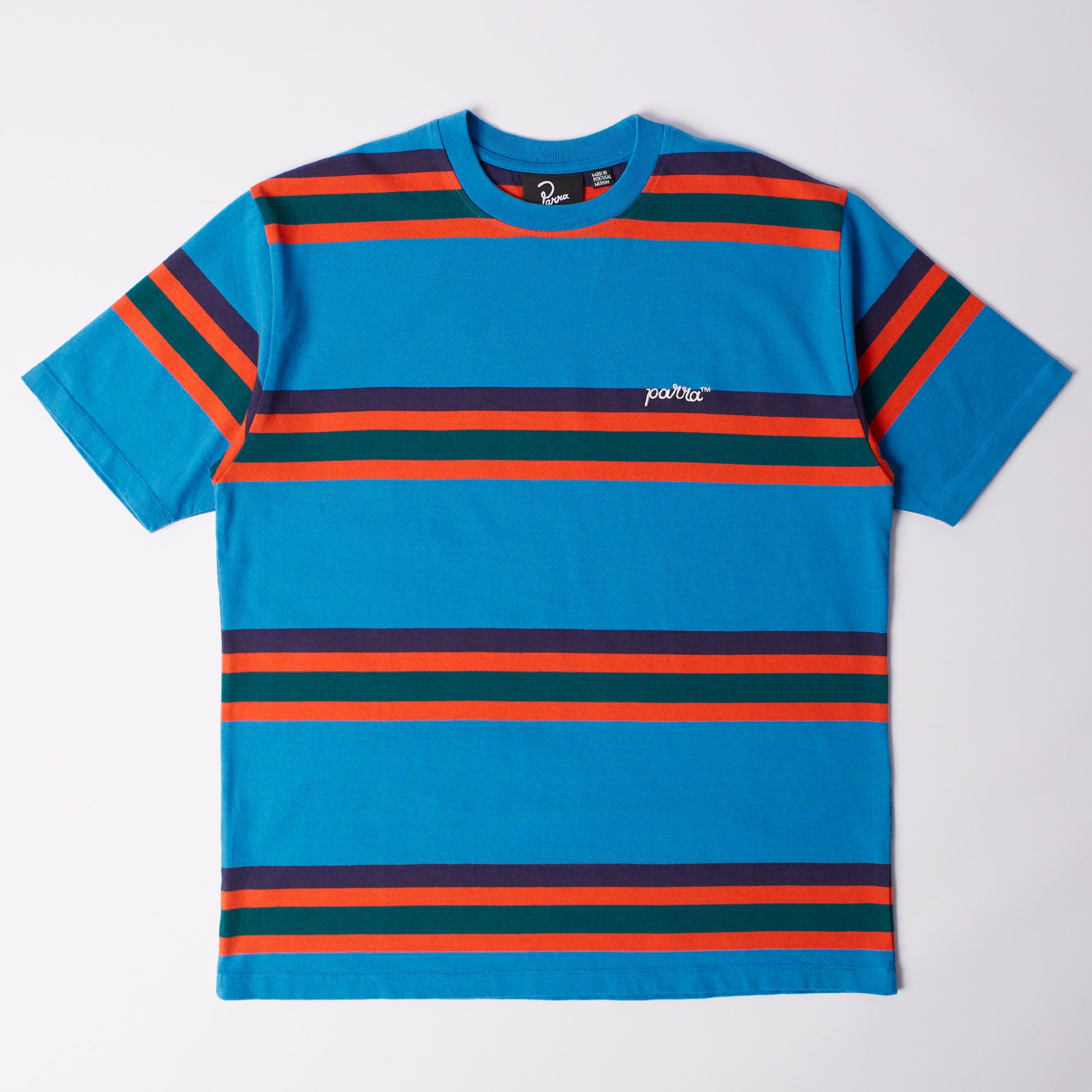 Parra - Script Striped T-Shirt - Blue